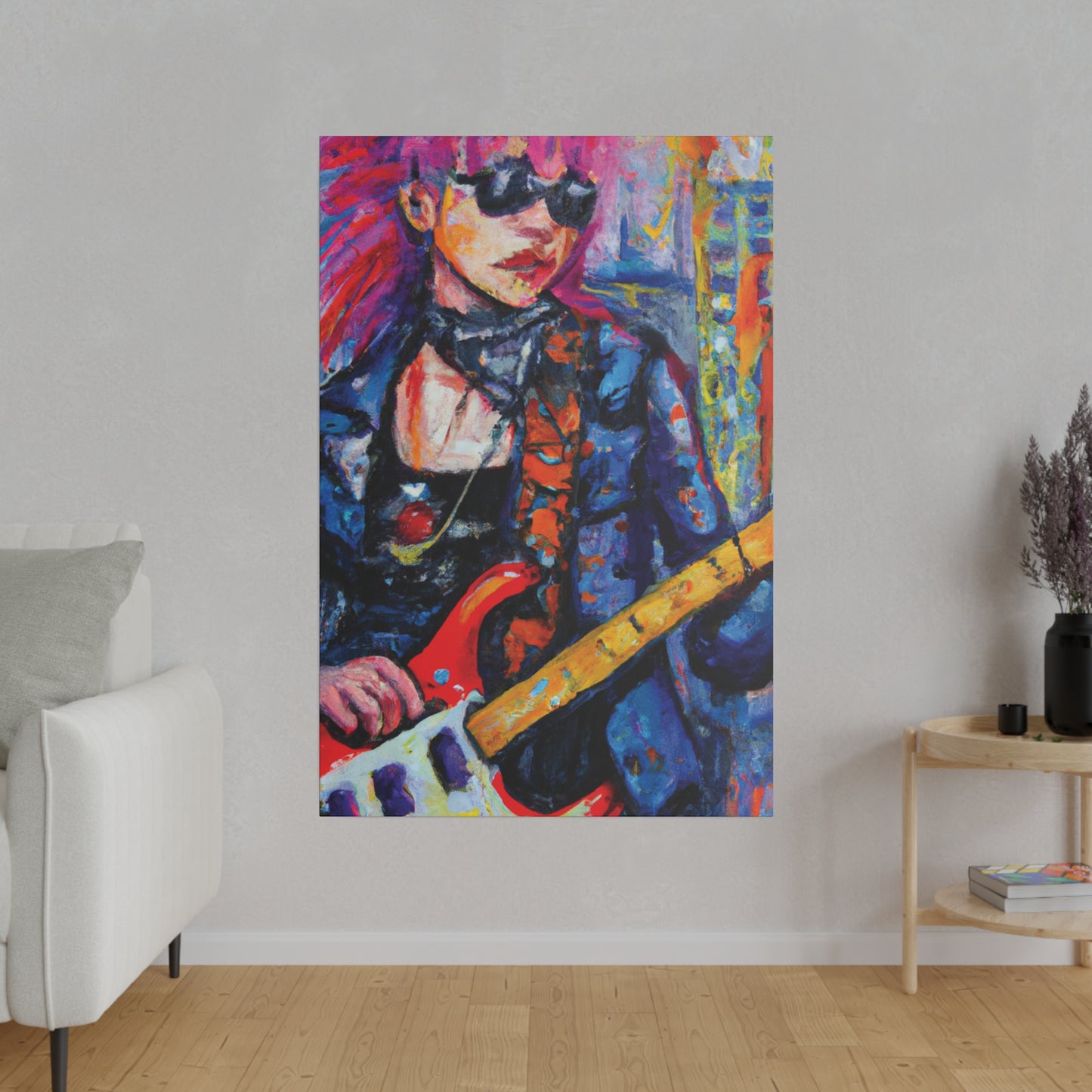 9231K - Rockstar Oil Painting Style Print | Poster | Home Decor | Wall Art | Music Art | Canvas
