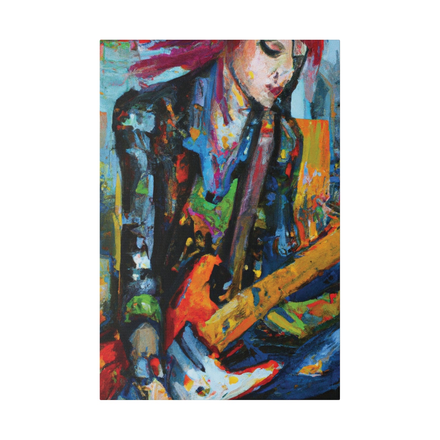 7893K - Rockstar Oil Painting Style Print | Poster | Home Decor | Wall Art | Music Art | Canvas