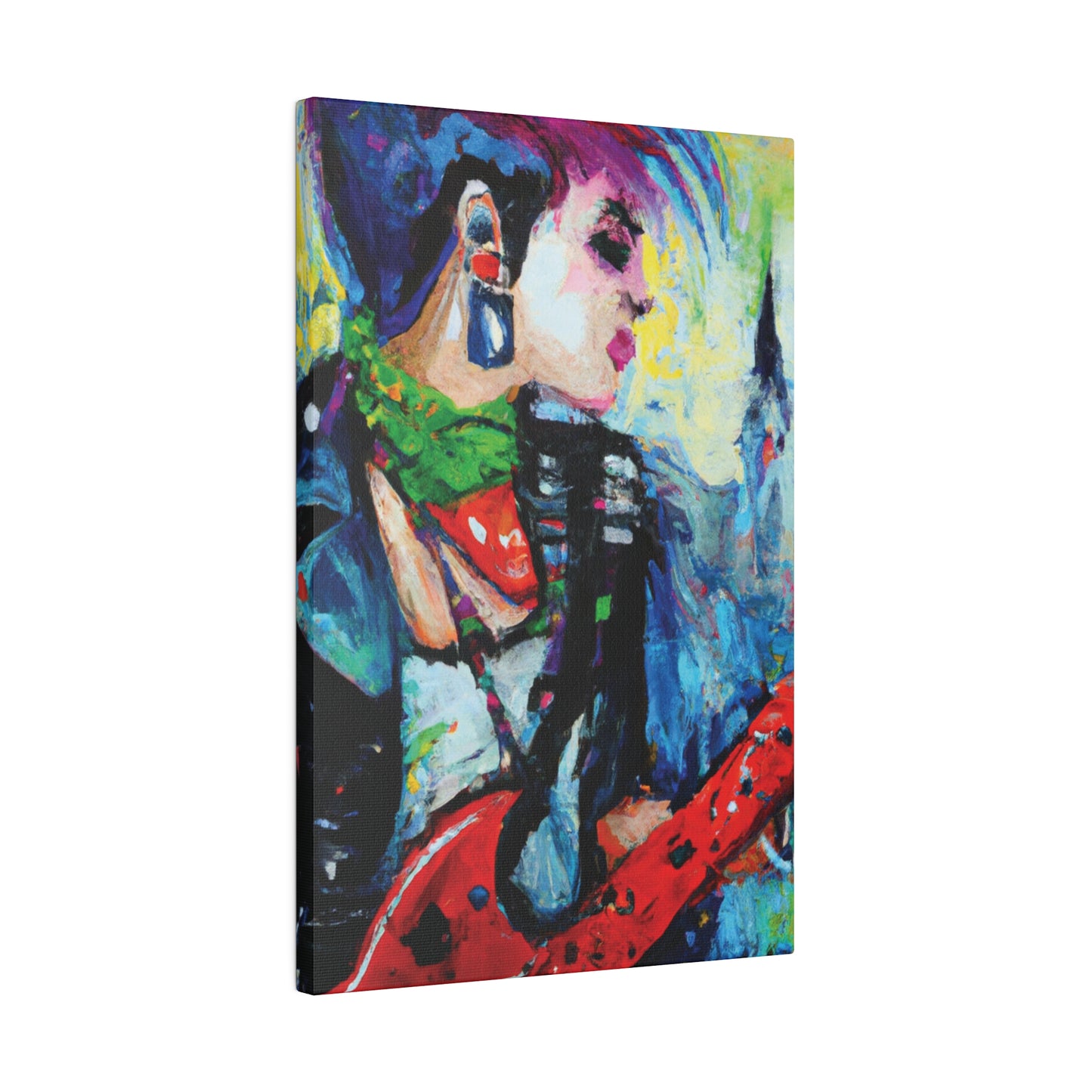 2183C - Rockstar Oil Painting Style Print | Poster | Home Decor | Wall Art | Music Art | Canvas