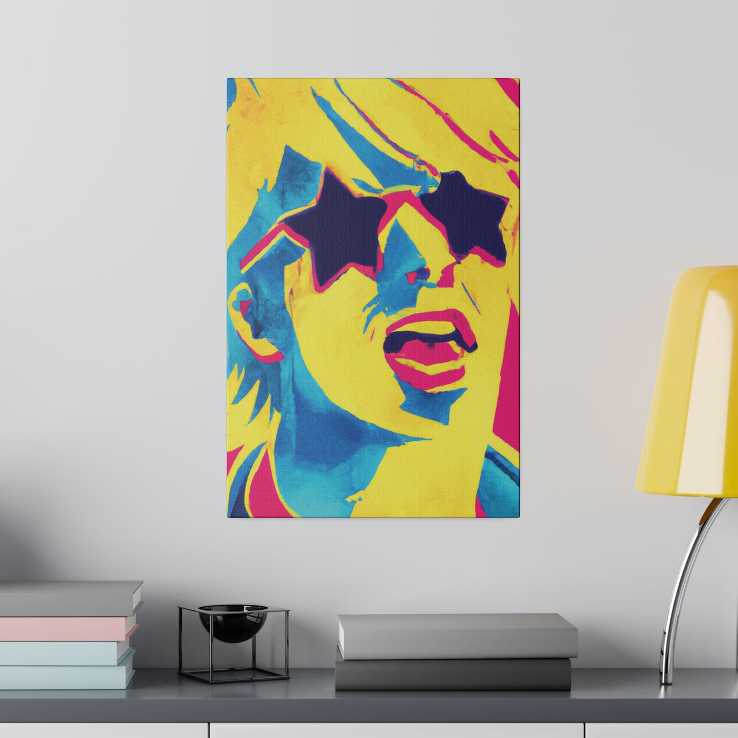 7392X - Rockstar Painting Print | Face | Abstract | Poster | Home Decor | Wall Art | Music Art | Canvas