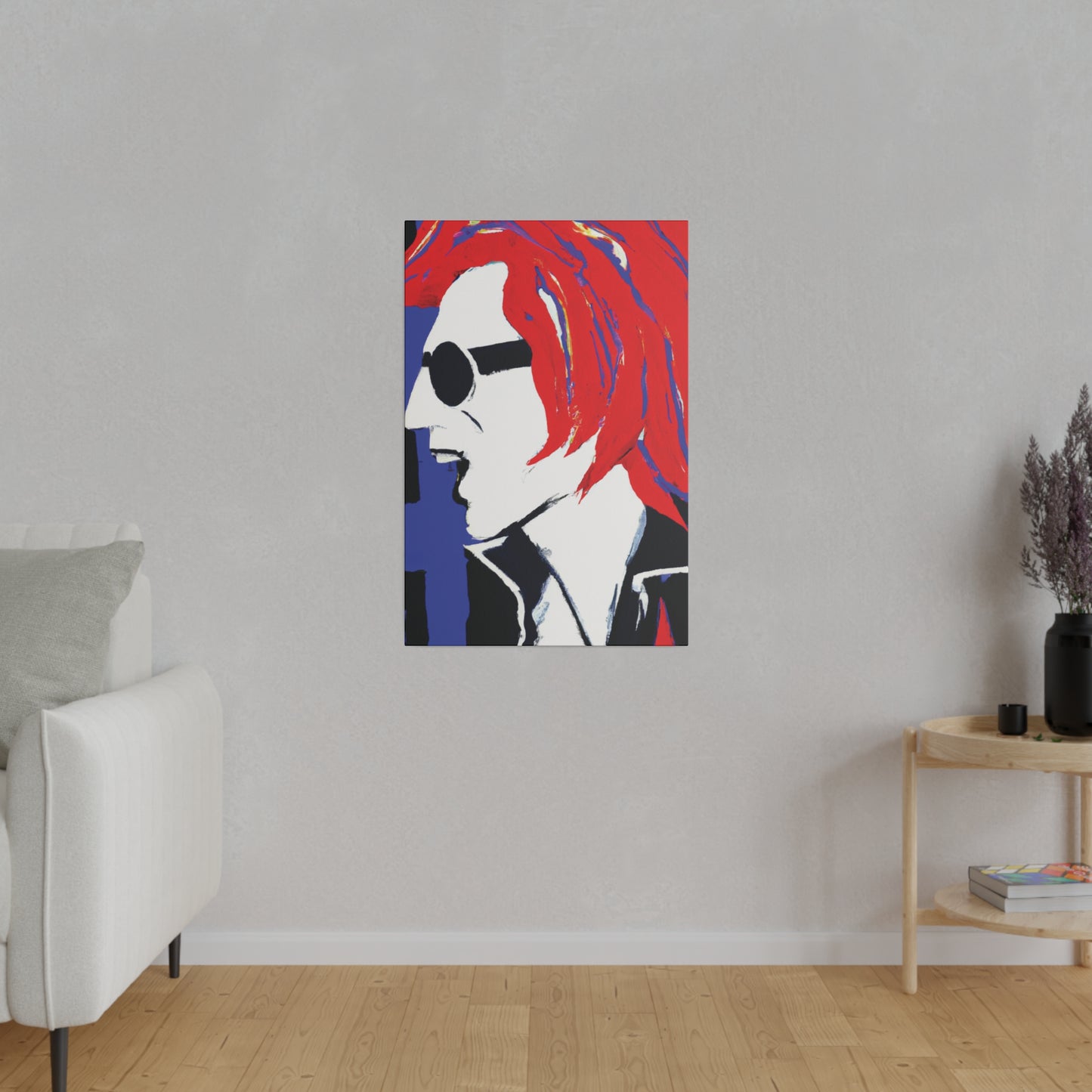 8372Z - Rockstar Painting Print | Face | Abstract | Poster | Home Decor | Wall Art | Music Art | Canvas