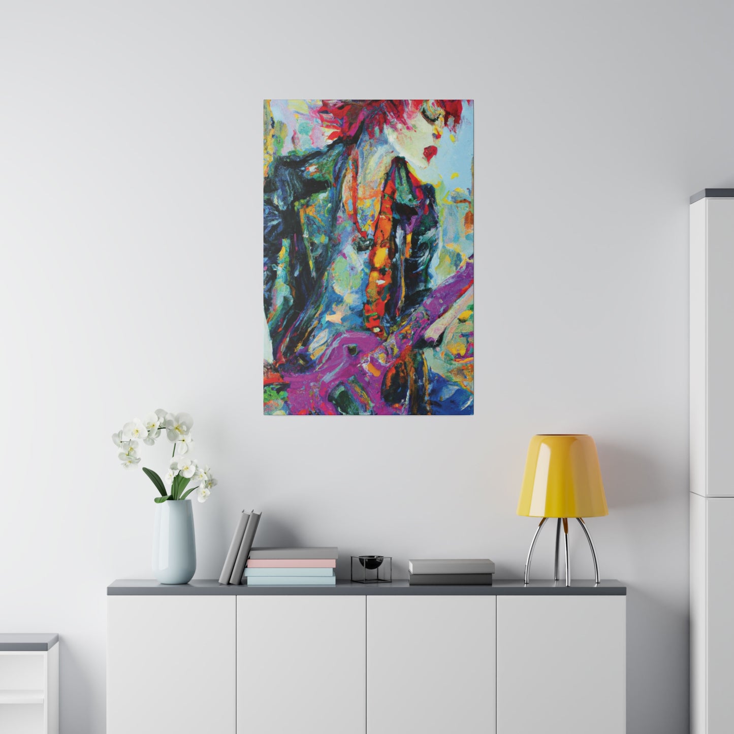 9351Q - Rockstar Oil Painting Style Print | Poster | Home Decor | Wall Art | Music Art | Canvas