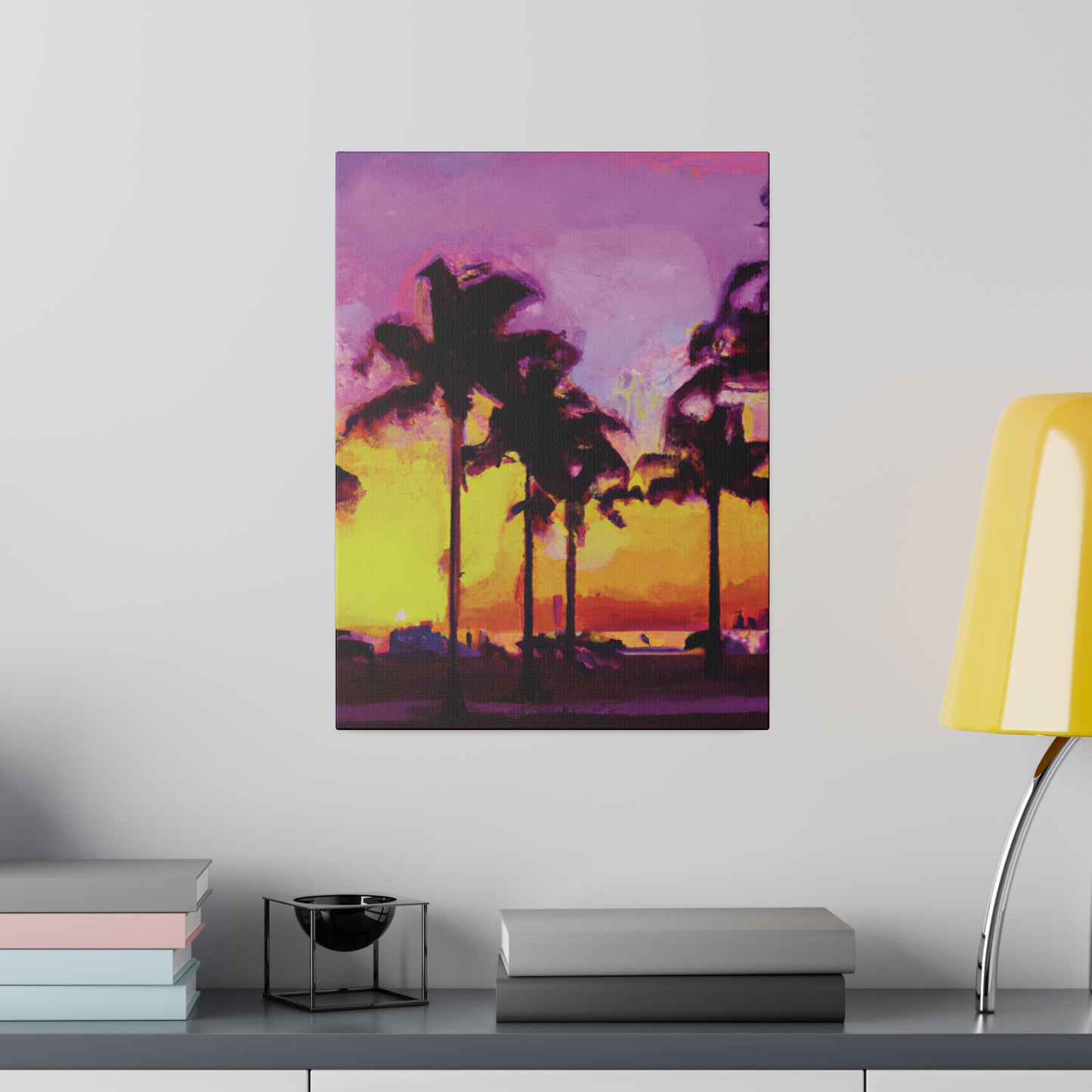 3958L - Miami Beach Sunset Painting Print | Miami | Beach | Sunset | Poster | Home Decor | Wall Art | Canvas