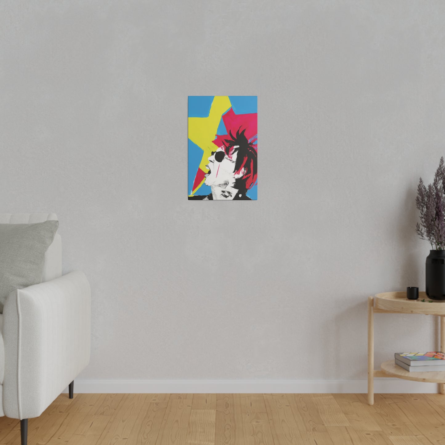 7179X - Rockstar Painting Print | Face | Abstract | Poster | Home Decor | Wall Art | Music Art | Canvas