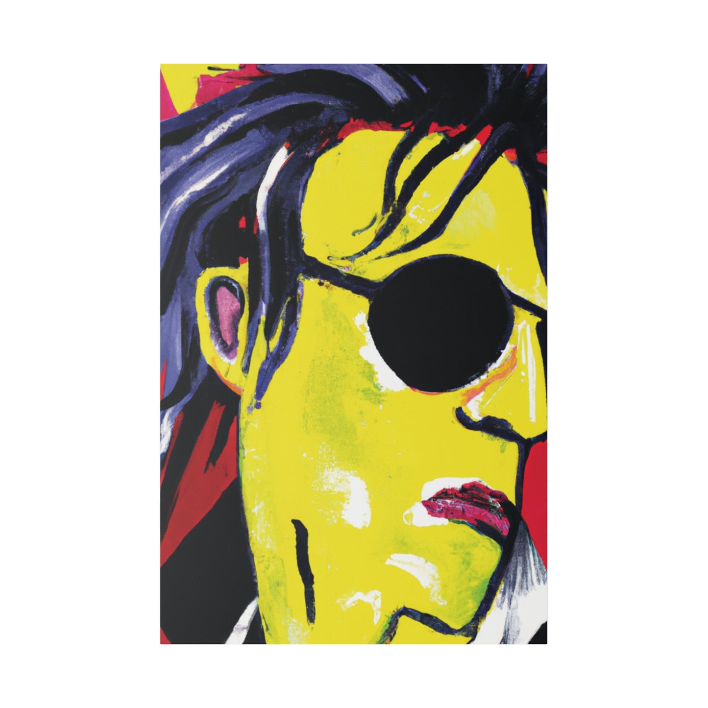 6607V - Rockstar Painting Print | Face | Abstract | Poster | Home Decor | Wall Art | Music Art | Canvas