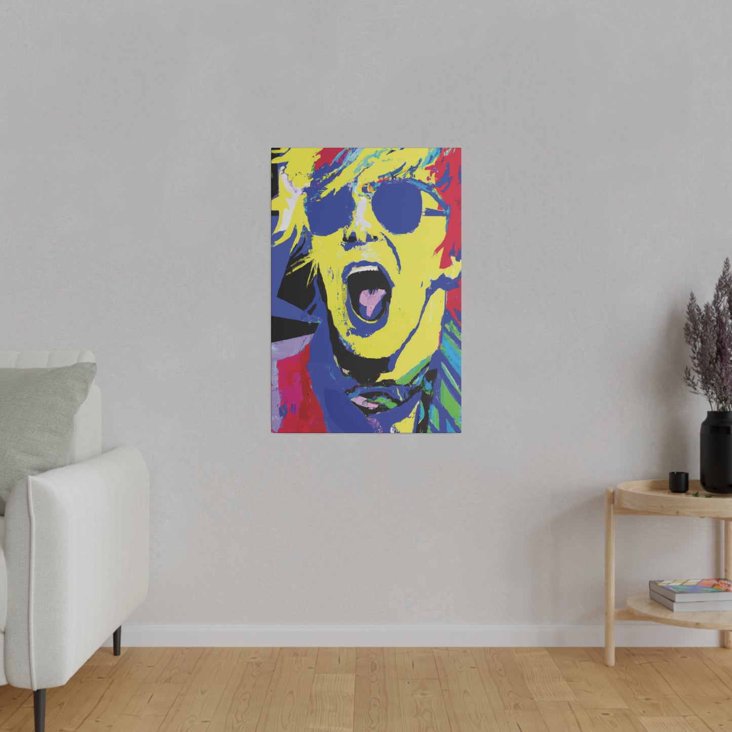 7451T - Rockstar Painting Print | Face | Abstract | Poster | Home Decor | Wall Art | Music Art | Canvas