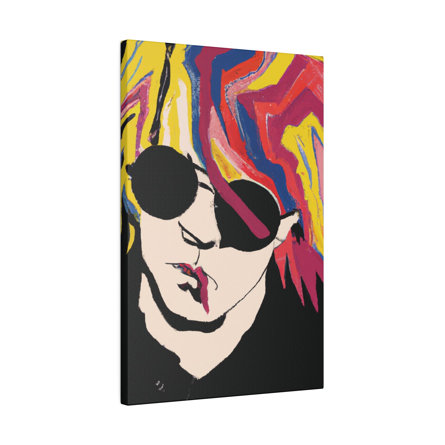 4112A - Rockstar Painting Print | Face | Abstract | Poster | Home Decor | Wall Art | Music Art | Canvas