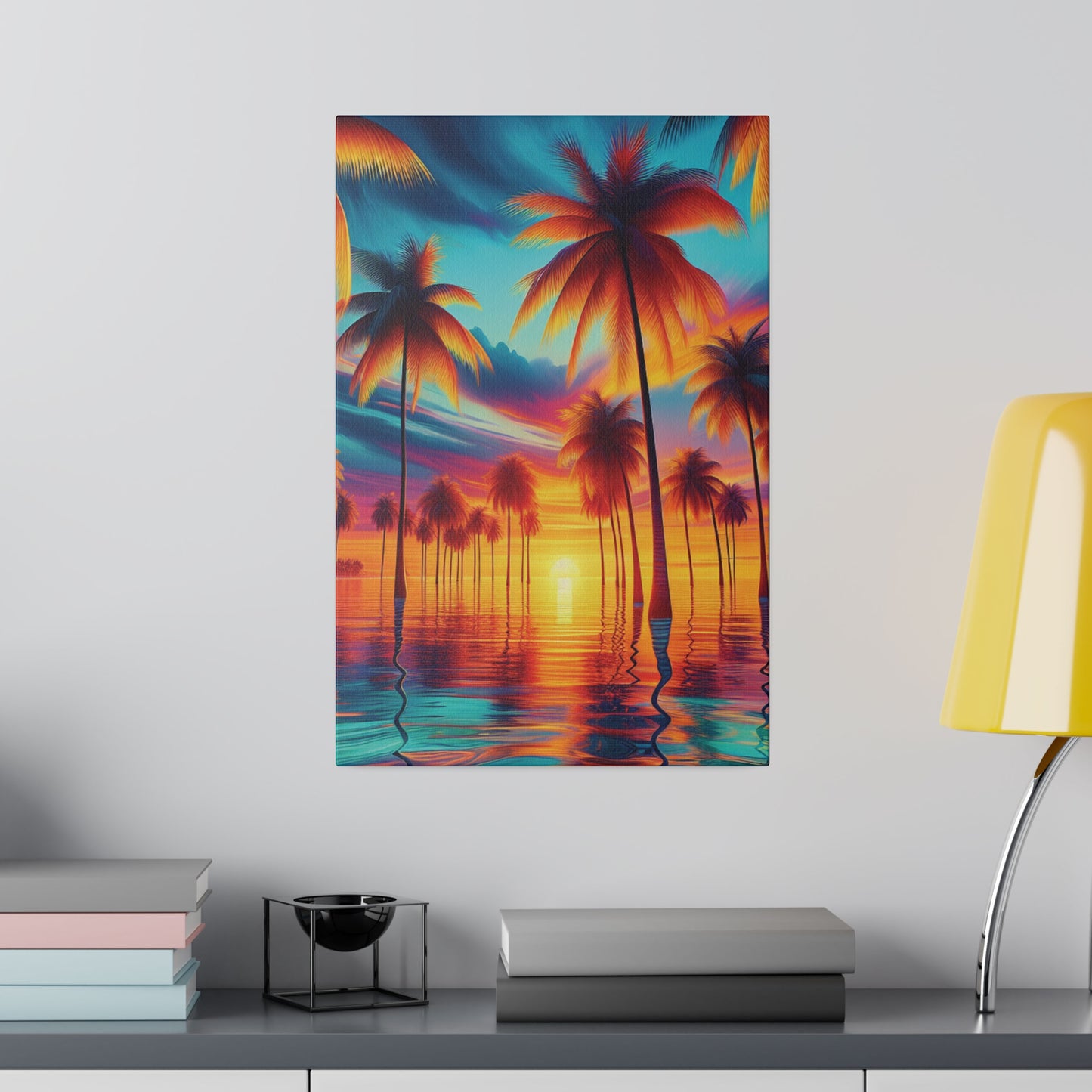 8235F - Miami Beach Sunset Painting Print | Miami | Beach | Sunset | Poster | Home Decor | Wall Art | Canvas