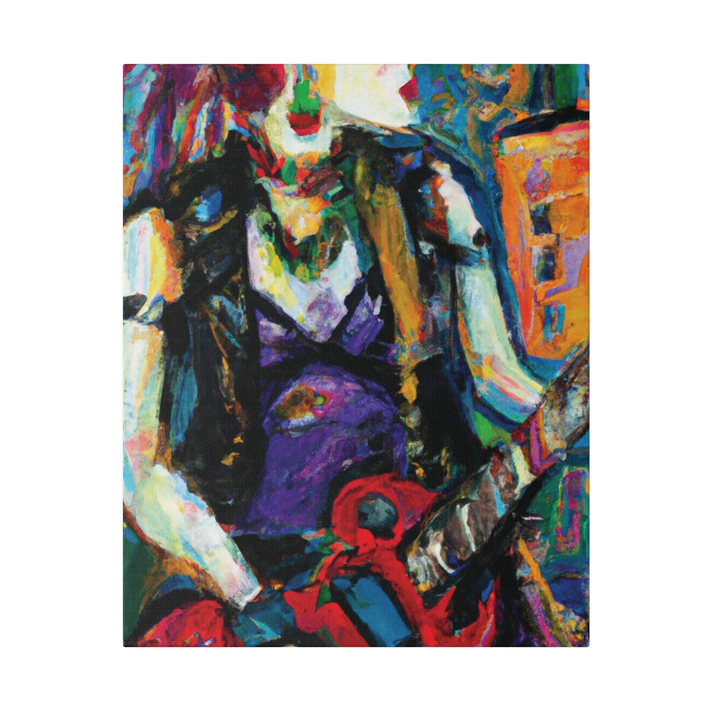 6874R - Rockstar Oil Painting Style Print | Poster | Home Decor | Wall Art | Music Art | Canvas
