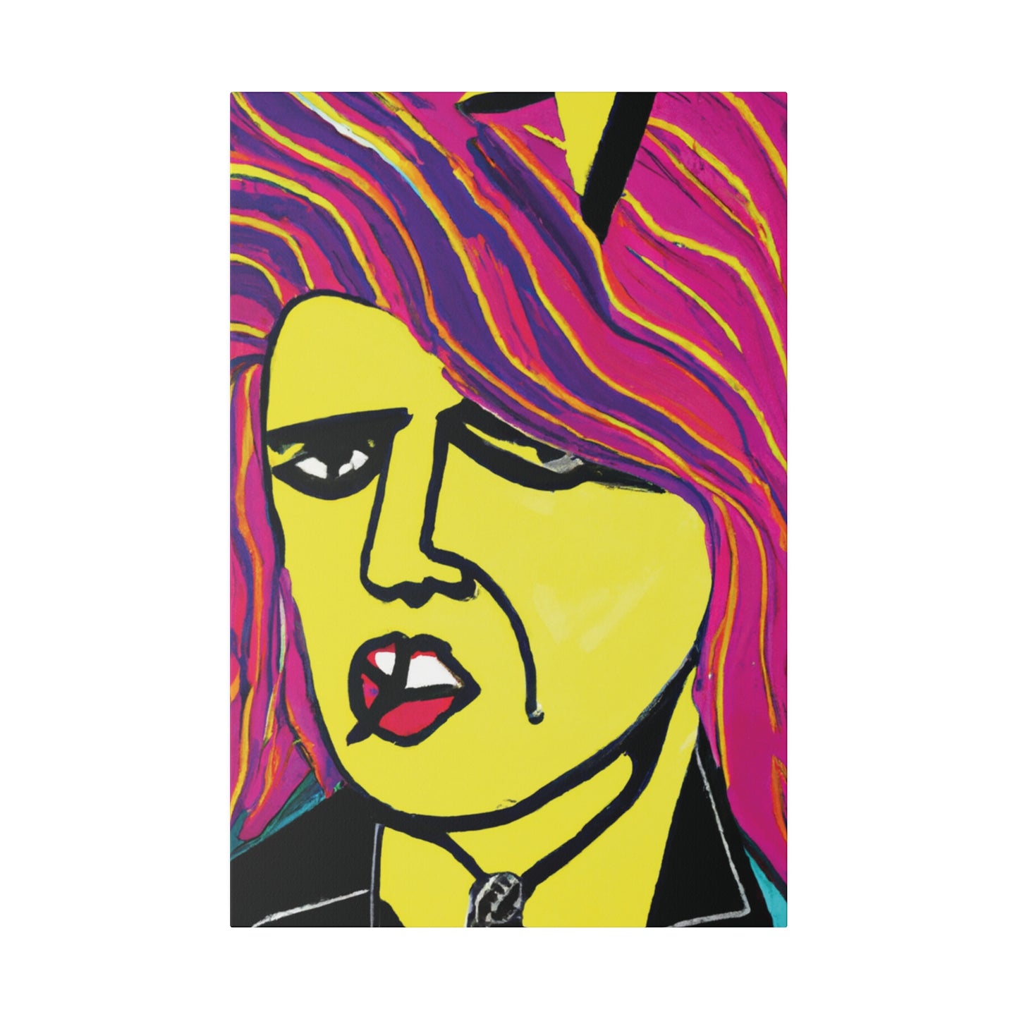 6639Q - Rockstar Painting Print | Face | Abstract | Poster | Home Decor | Wall Art | Music Art | Canvas