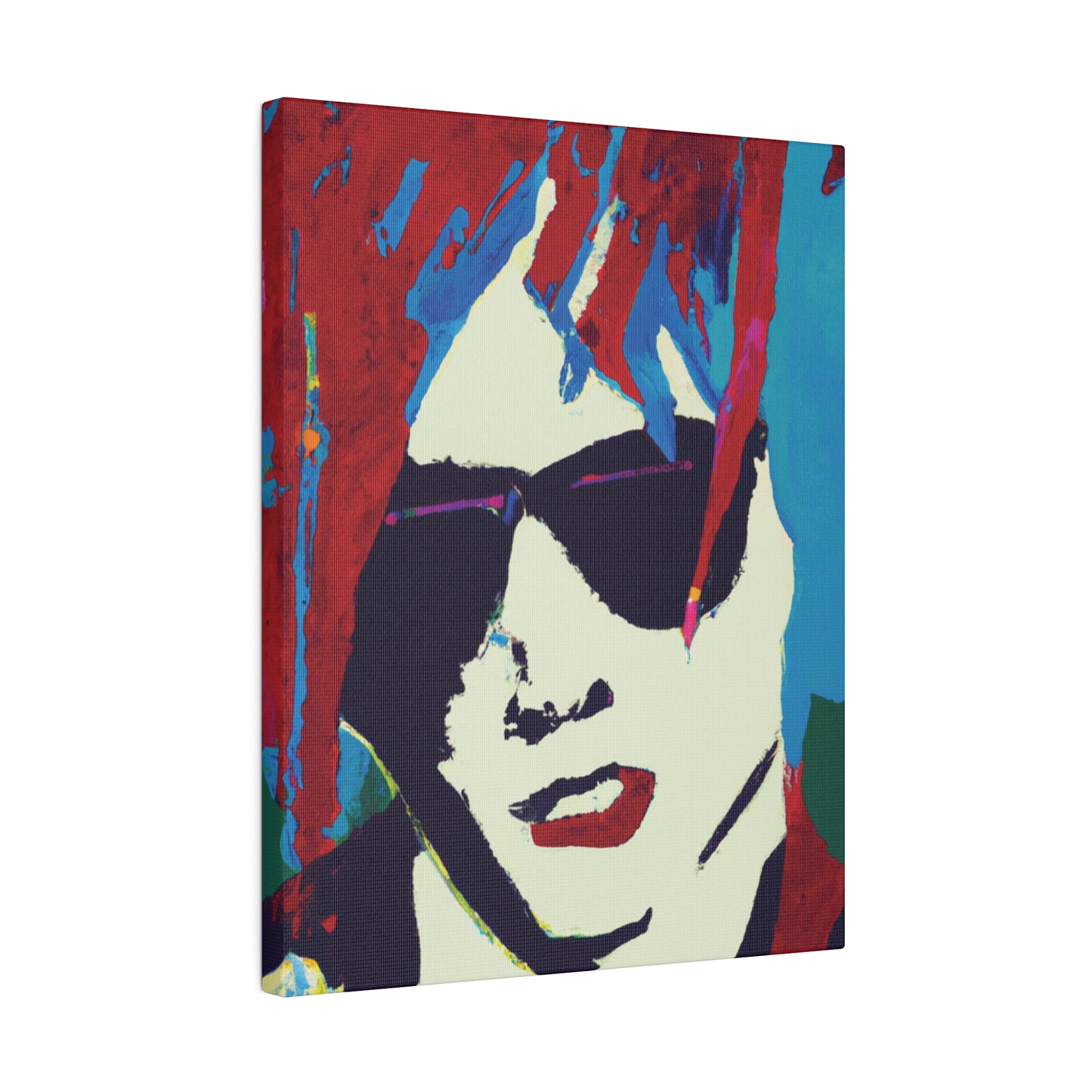 9347K - Rockstar Painting Print | Face | Abstract | Poster | Home Decor | Wall Art | Music Art | Canvas