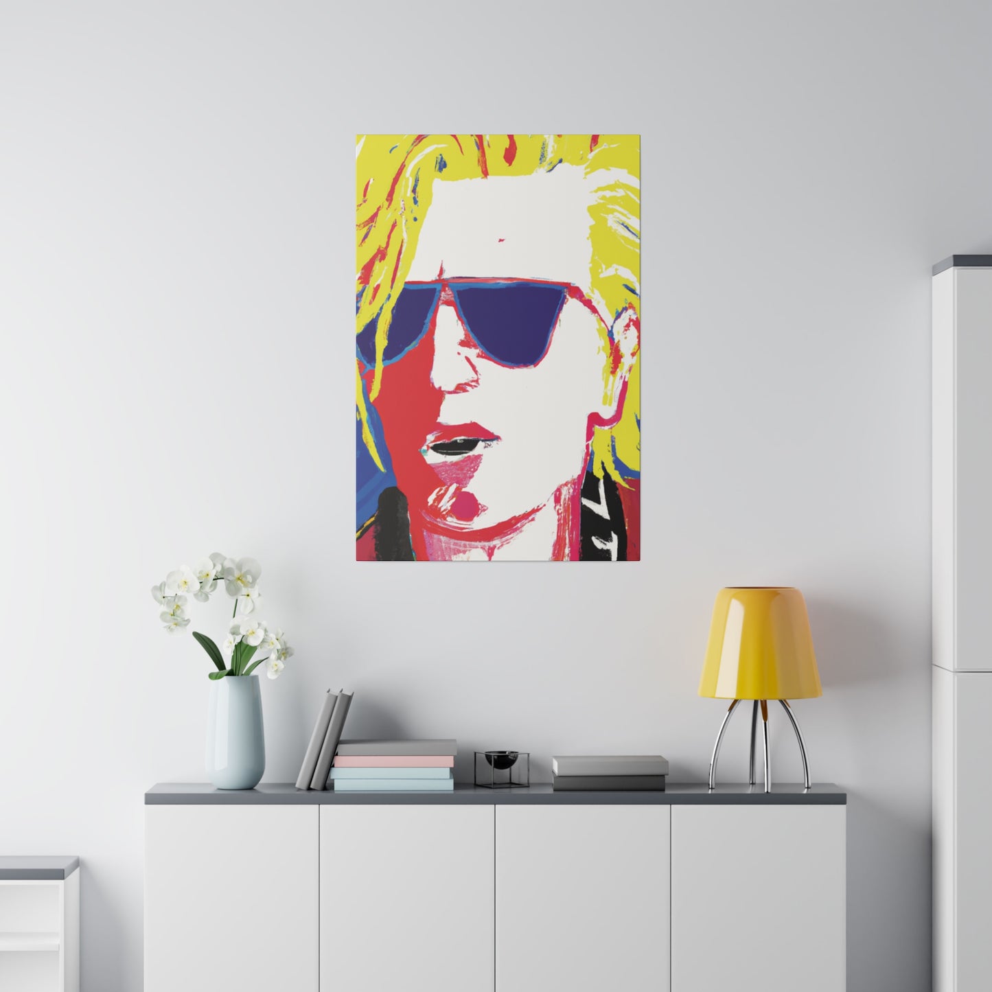 7405Y - Rockstar Painting Print | Face | Abstract | Poster | Home Decor | Wall Art | Music Art | Canvas