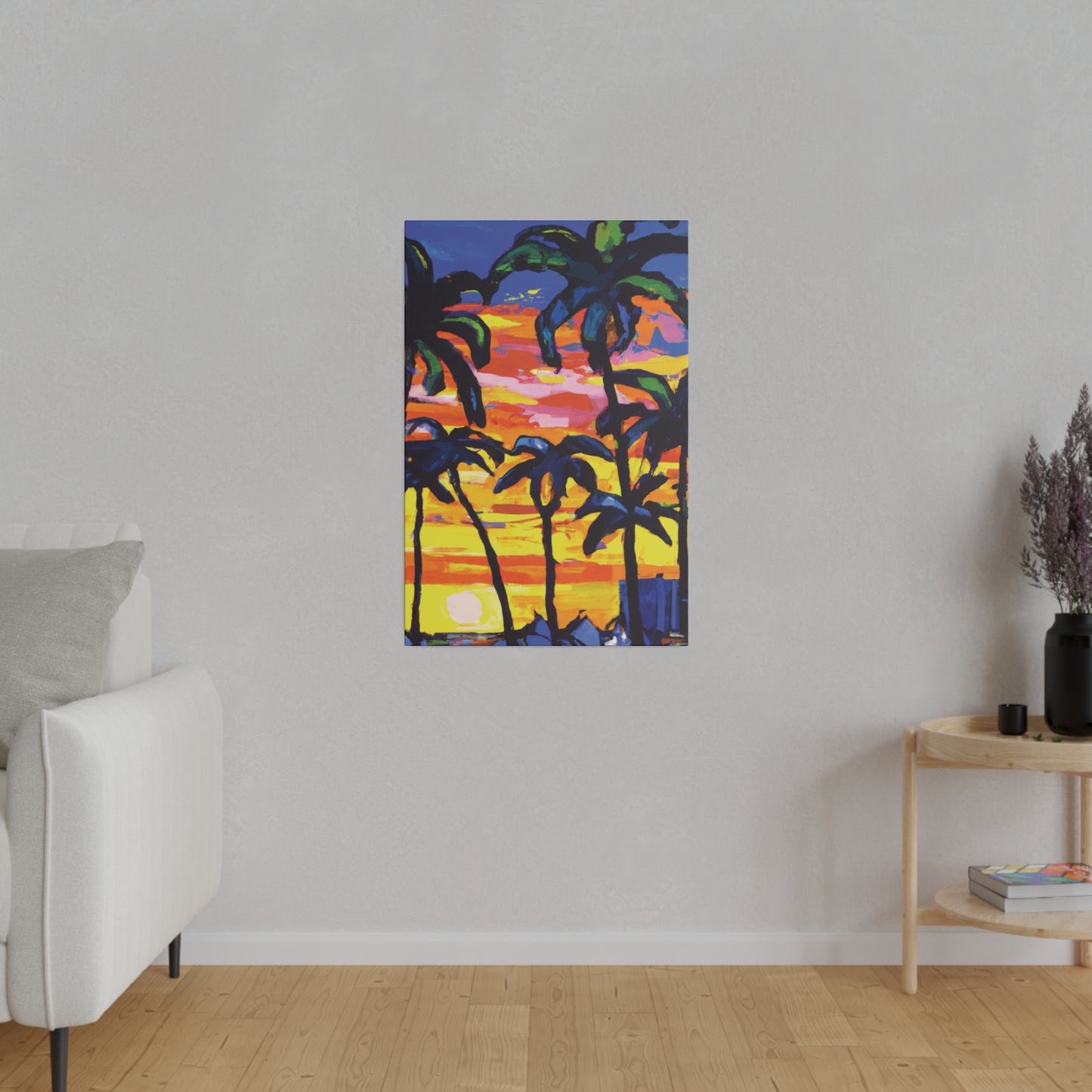 9087W - Miami Beach Sunset Painting Print | Miami | Beach | Sunset | Poster | Home Decor | Wall Art | Canvas