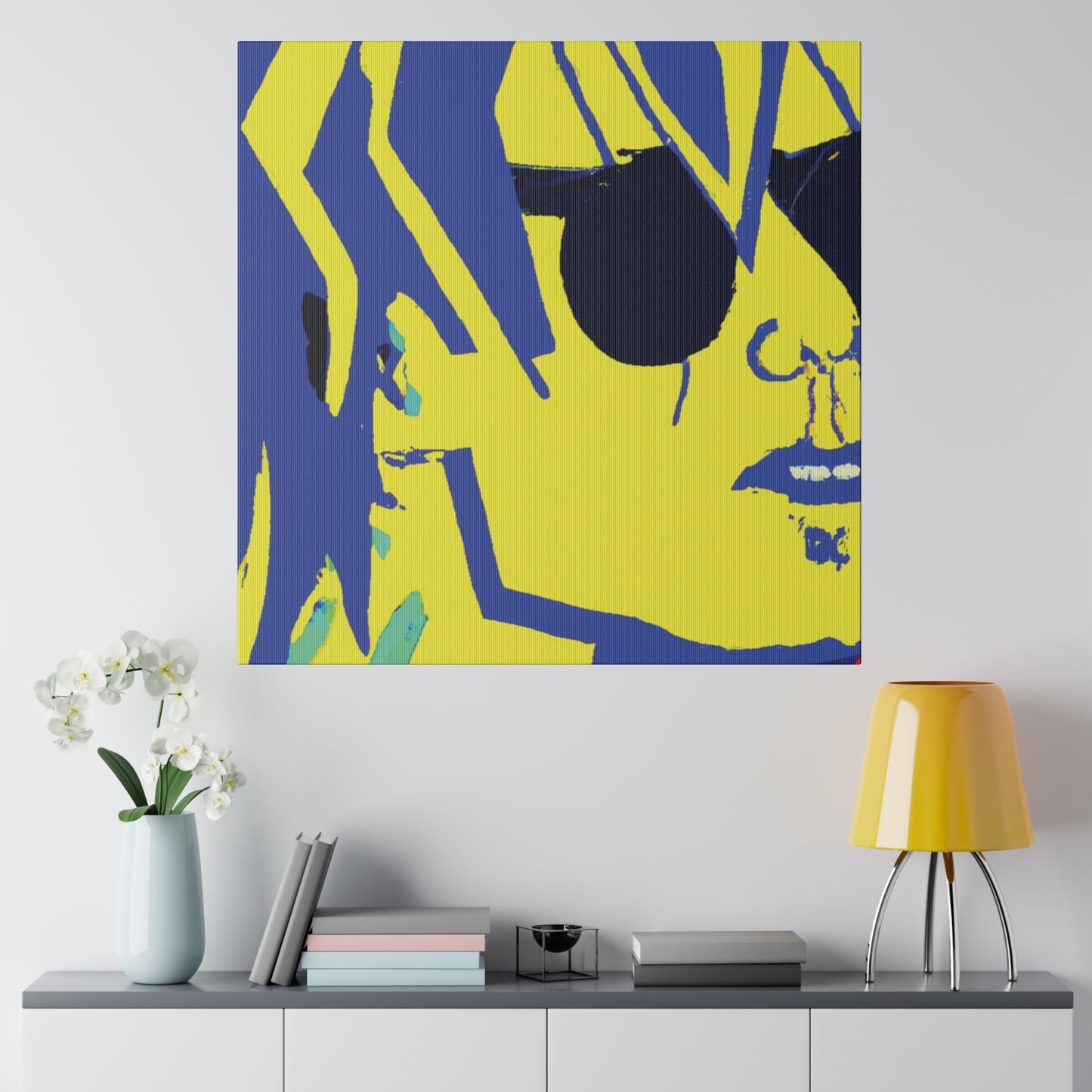 5225U - Rockstar Painting Print | Face | Abstract | Poster | Home Decor | Wall Art | Music Art | Canvas