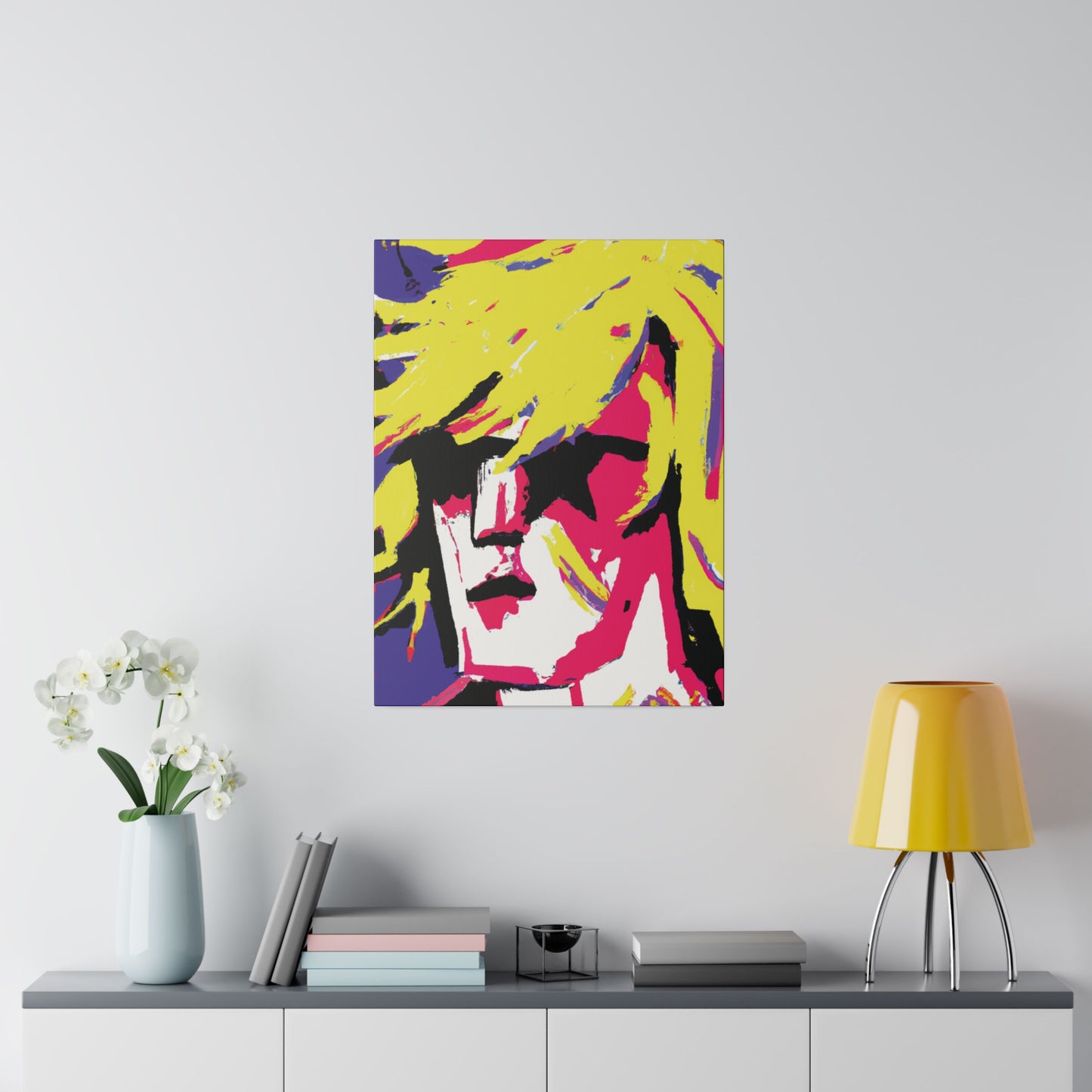 7709F - Rockstar Painting Print | Face | Abstract | Poster | Home Decor | Wall Art | Music Art | Canvas