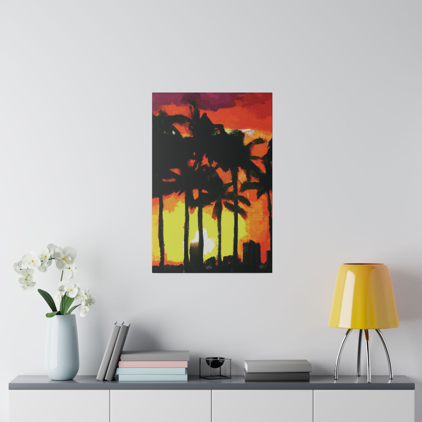 8291L - Miami Beach Sunset Painting Print | Miami | Beach | Sunset | Poster | Home Decor | Wall Art | Canvas