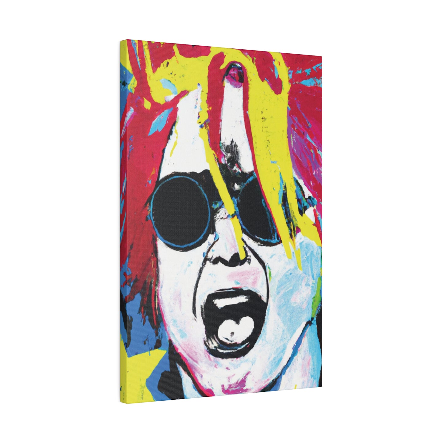 9456X - Rockstar Painting Print | Face | Abstract | Poster | Home Decor | Wall Art | Music Art | Canvas