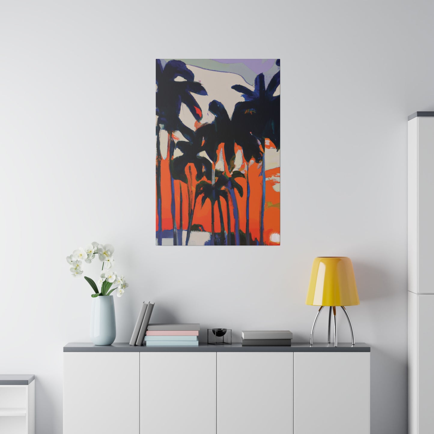 7345M - Miami Beach Sunset Painting Print | Miami | Beach | Sunset | Poster | Home Decor | Wall Art | Canvas