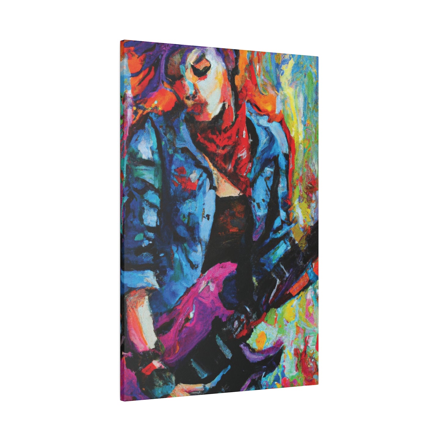 9531Q - Rockstar Oil Painting Style Print | Poster | Home Decor | Wall Art | Music Art | Canvas