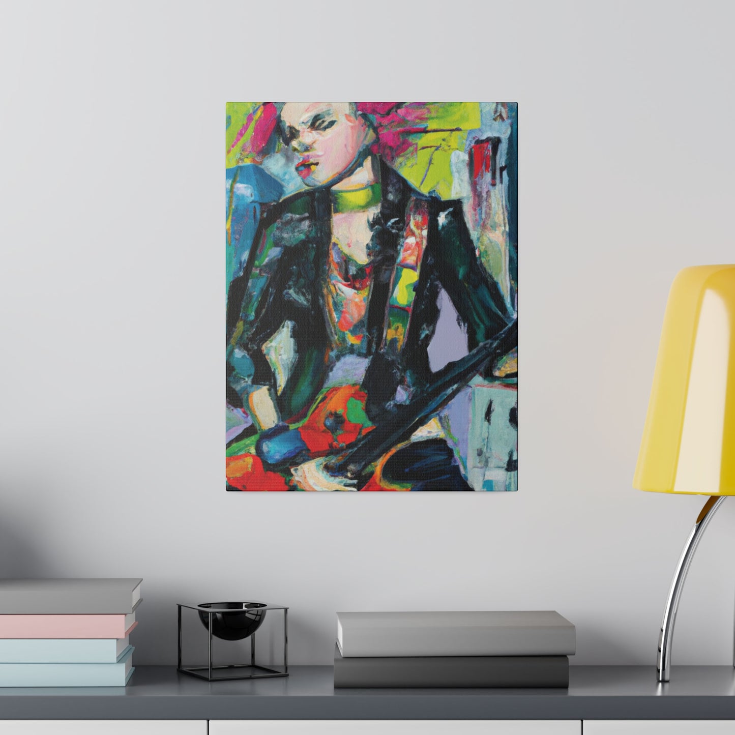 7258Y - Rockstar Oil Painting Style Print | Poster | Home Decor | Wall Art | Music Art | Canvas