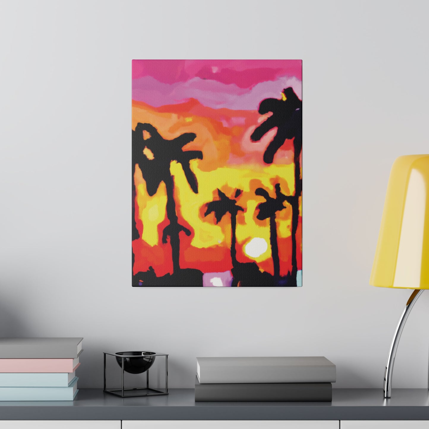 7893K - Miami Beach Sunset Painting Print | Miami | Beach | Sunset | Poster | Home Decor | Wall Art | Canvas