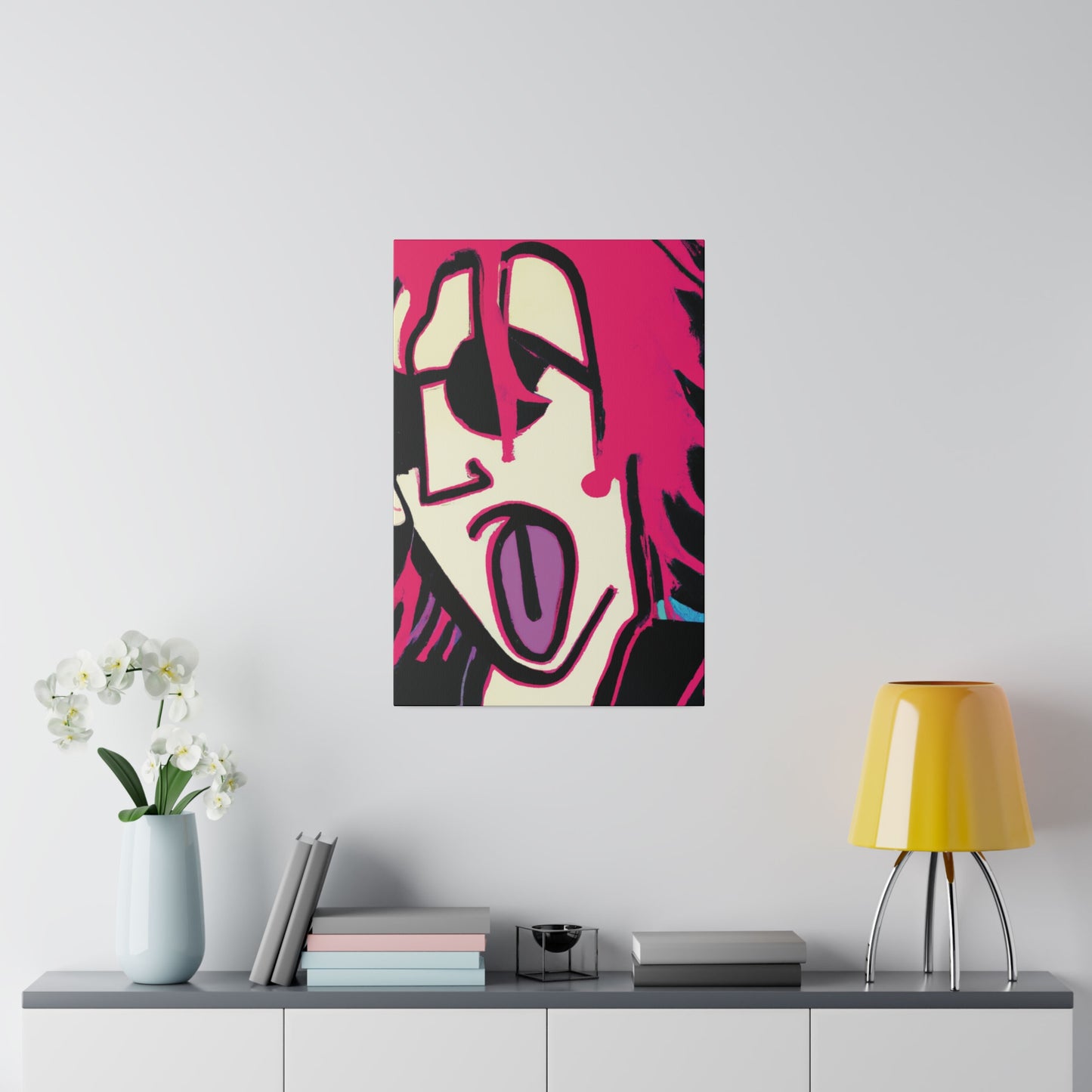 7356Q - Rockstar Painting Print | Face | Abstract | Poster | Home Decor | Wall Art | Music Art | Canvas