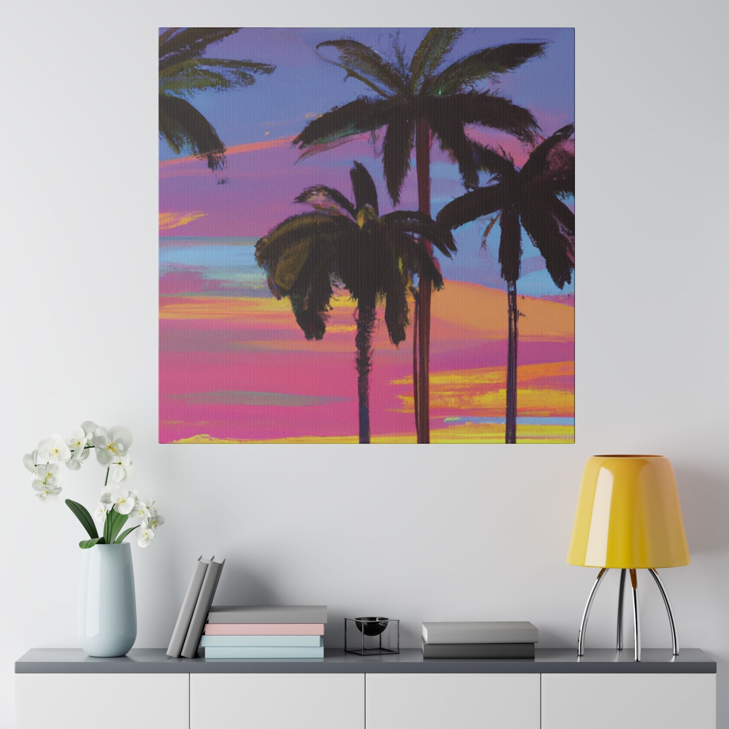 4360Y - Miami Beach Sunset Painting Print | Miami | Beach | Sunset | Poster | Home Decor | Wall Art | Canvas