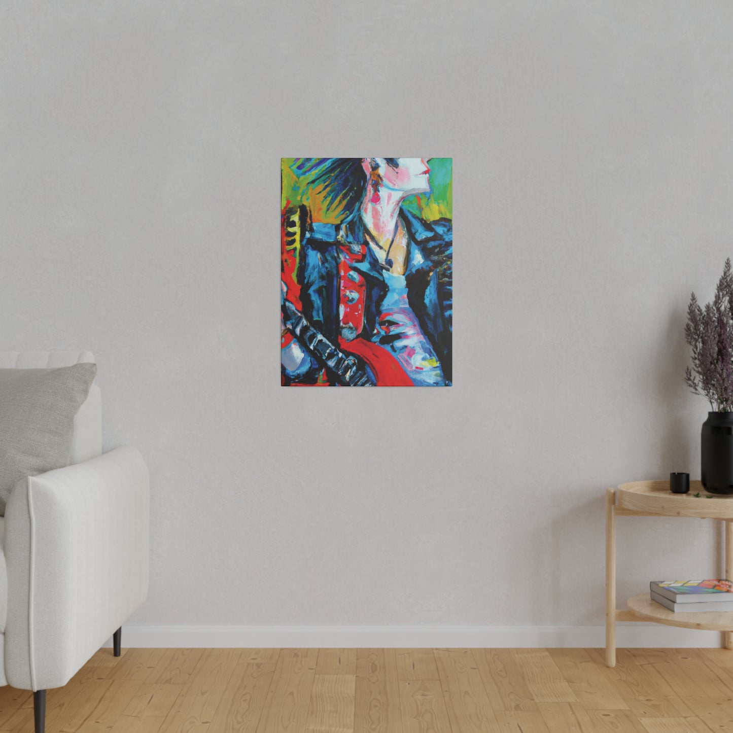 4109T - Rockstar Oil Painting Style Print | Poster | Home Decor | Wall Art | Music Art | Canvas