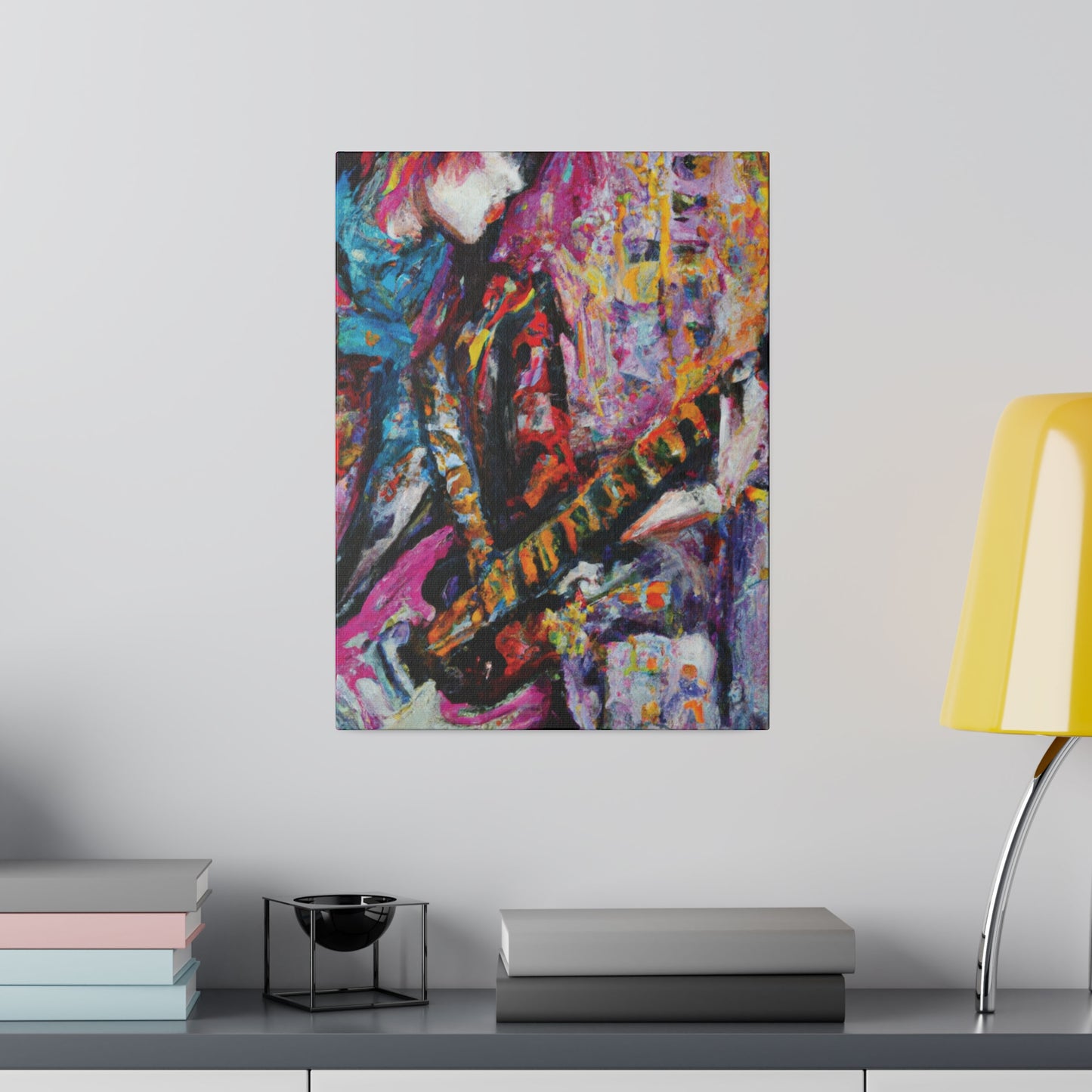 7772X - Rockstar Oil Painting Style Print | Poster | Home Decor | Wall Art | Music Art | Canvas