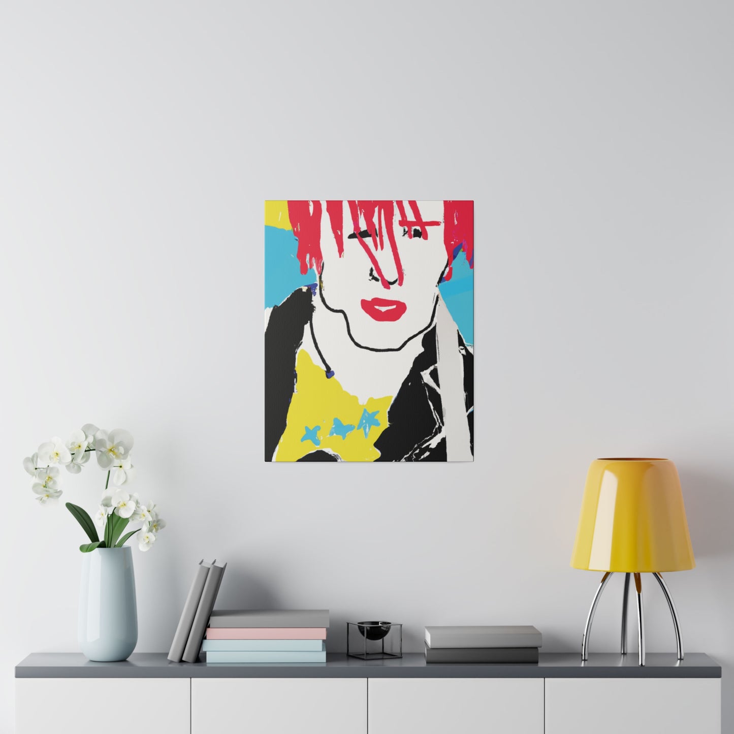 6346F - Rockstar Painting Print | Face | Abstract | Poster | Home Decor | Wall Art | Music Art | Canvas