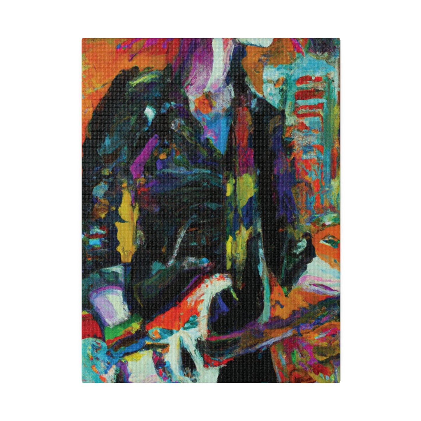 8673Z - Rockstar Oil Painting Style Print | Poster | Home Decor | Wall Art | Music Art | Canvas