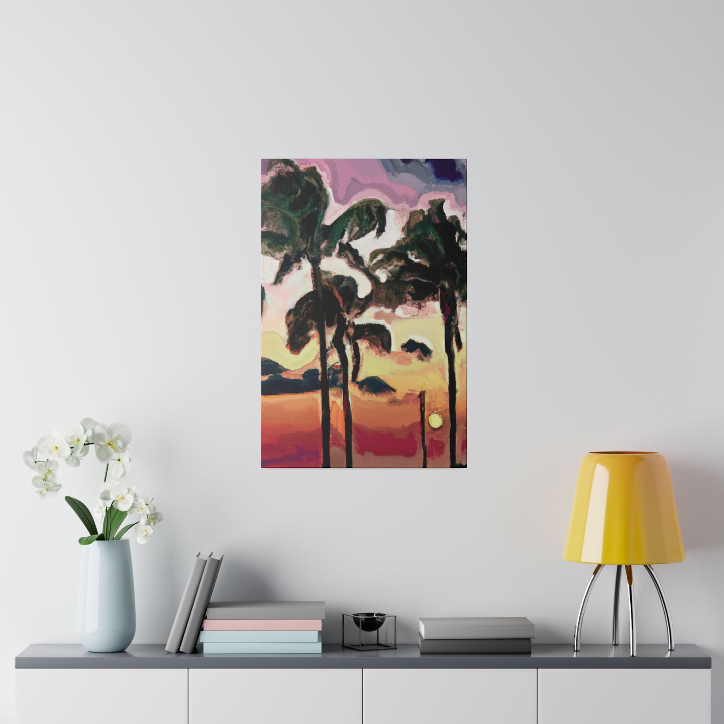 8274F - Miami Beach Sunset Painting Print | Miami | Beach | Sunset | Poster | Home Decor | Wall Art | Canvas