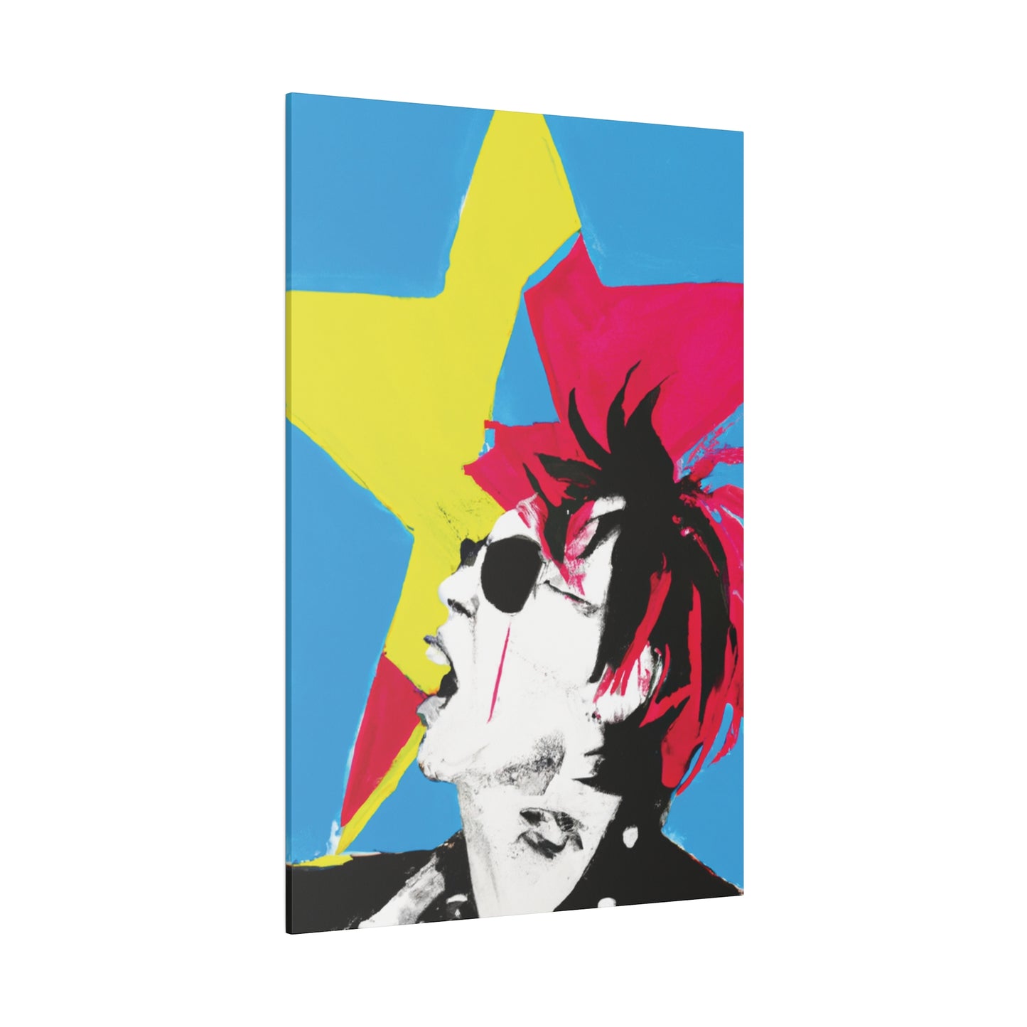 7179X - Rockstar Painting Print | Face | Abstract | Poster | Home Decor | Wall Art | Music Art | Canvas