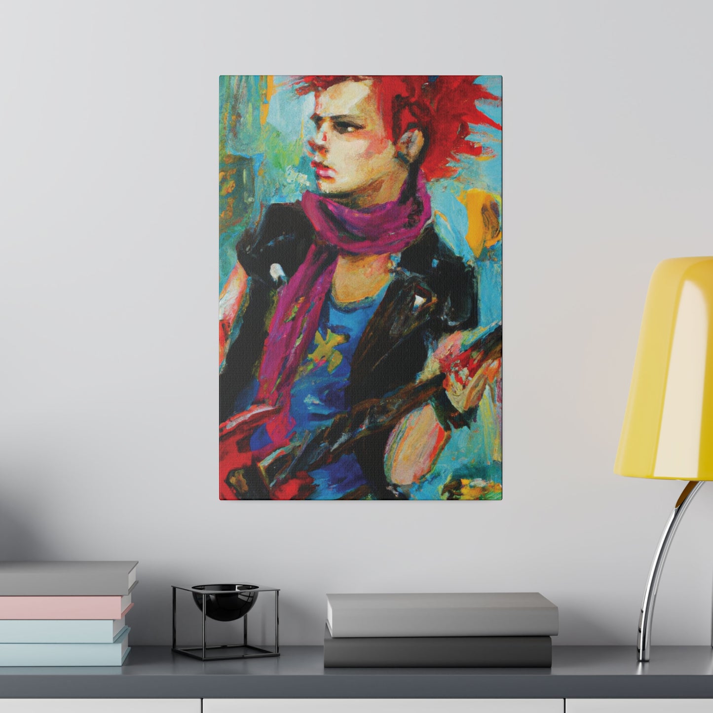 4638X - Rockstar Oil Painting Style Print | Poster | Home Decor | Wall Art | Music Art | Canvas