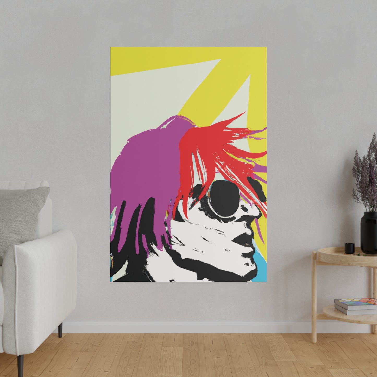 3198N - Rockstar Painting Print | Face | Abstract | Poster | Home Decor | Wall Art | Music Art | Canvas