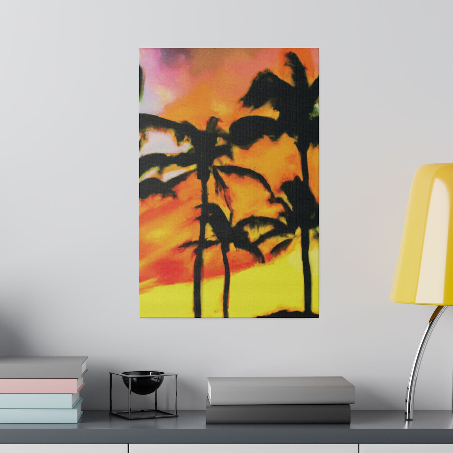 8694V - Miami Beach Sunset Painting Print | Miami | Beach | Sunset | Poster | Home Decor | Wall Art | Canvas