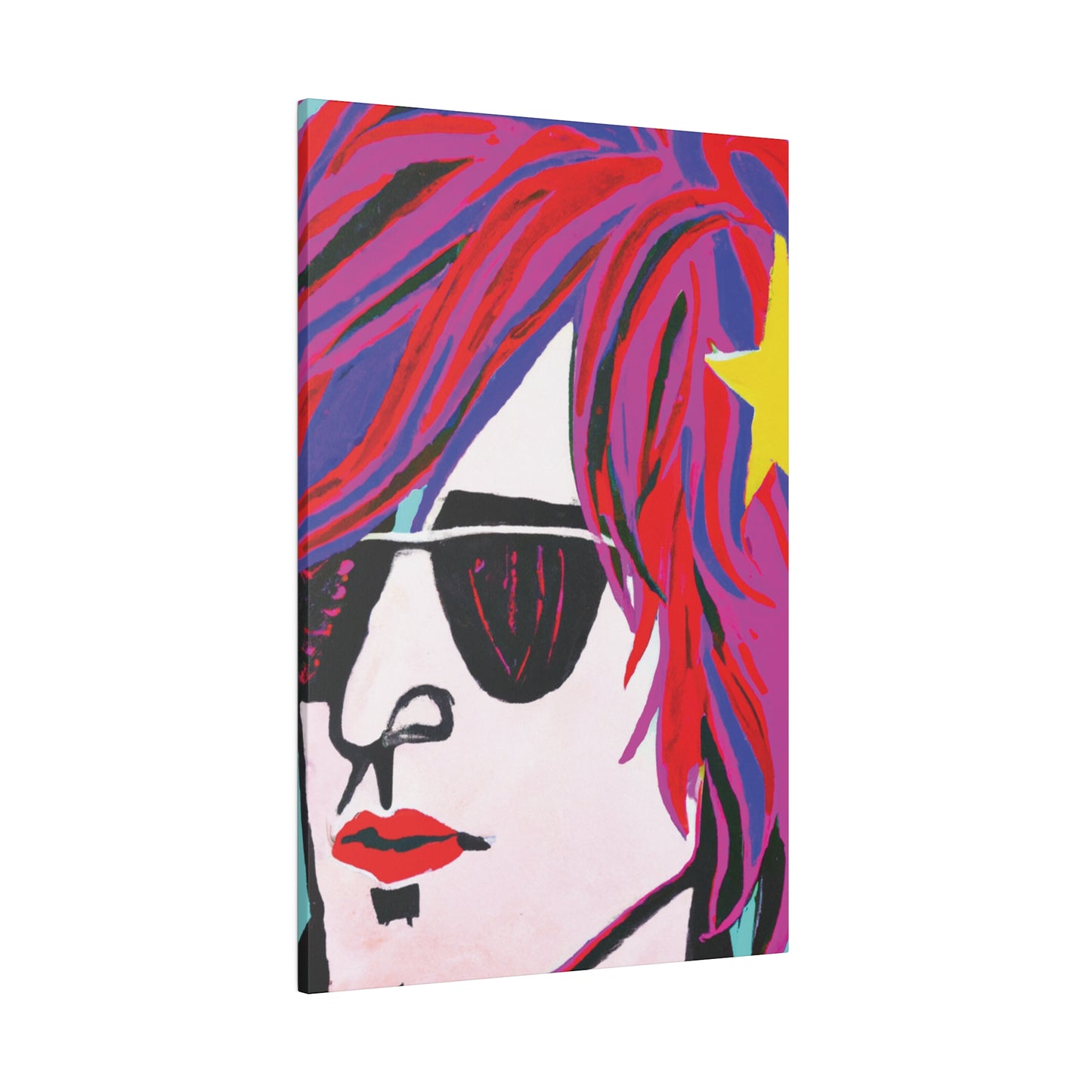 3293X - Rockstar Painting Print | Face | Abstract | Poster | Home Decor | Wall Art | Music Art | Canvas