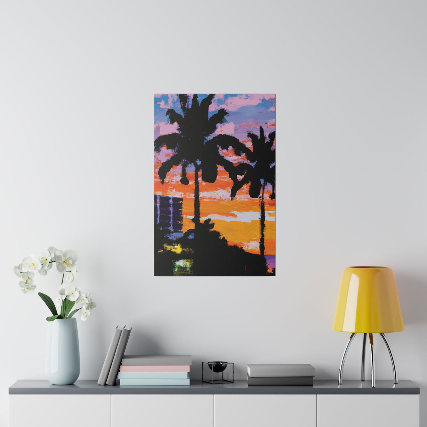 4756G - Miami Beach Sunset Painting Print | Miami | Beach | Sunset | Poster | Home Decor | Wall Art | Canvas
