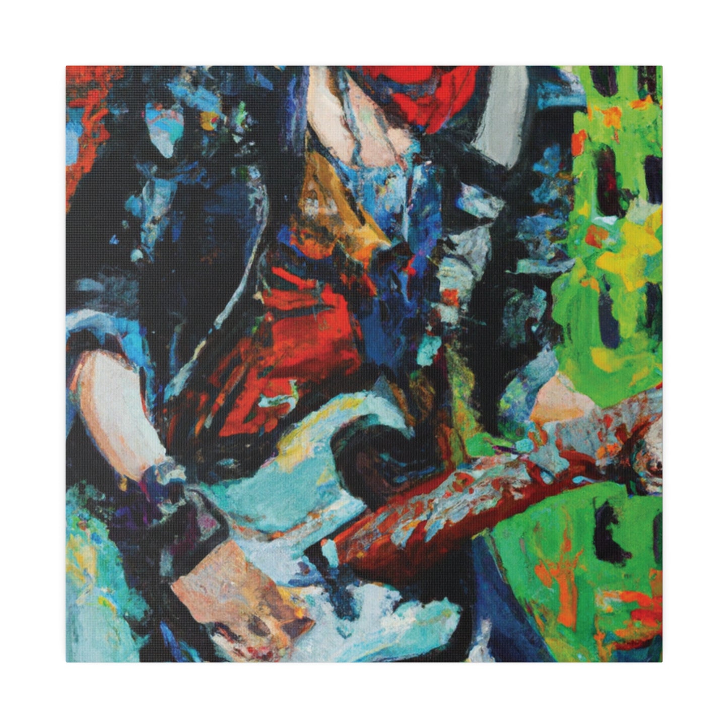 4485G - Rockstar Oil Painting Style Print | Poster | Home Decor | Wall Art | Music Art | Canvas