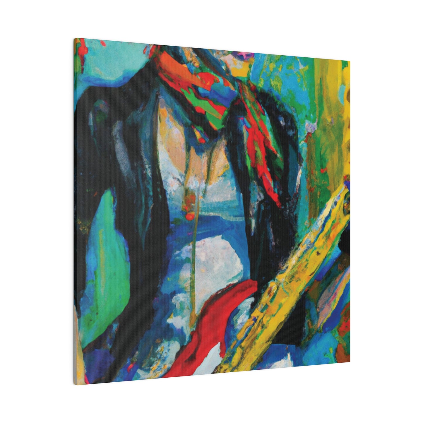 7264L - Rockstar Oil Painting Style Print | Poster | Home Decor | Wall Art | Music Art | Canvas