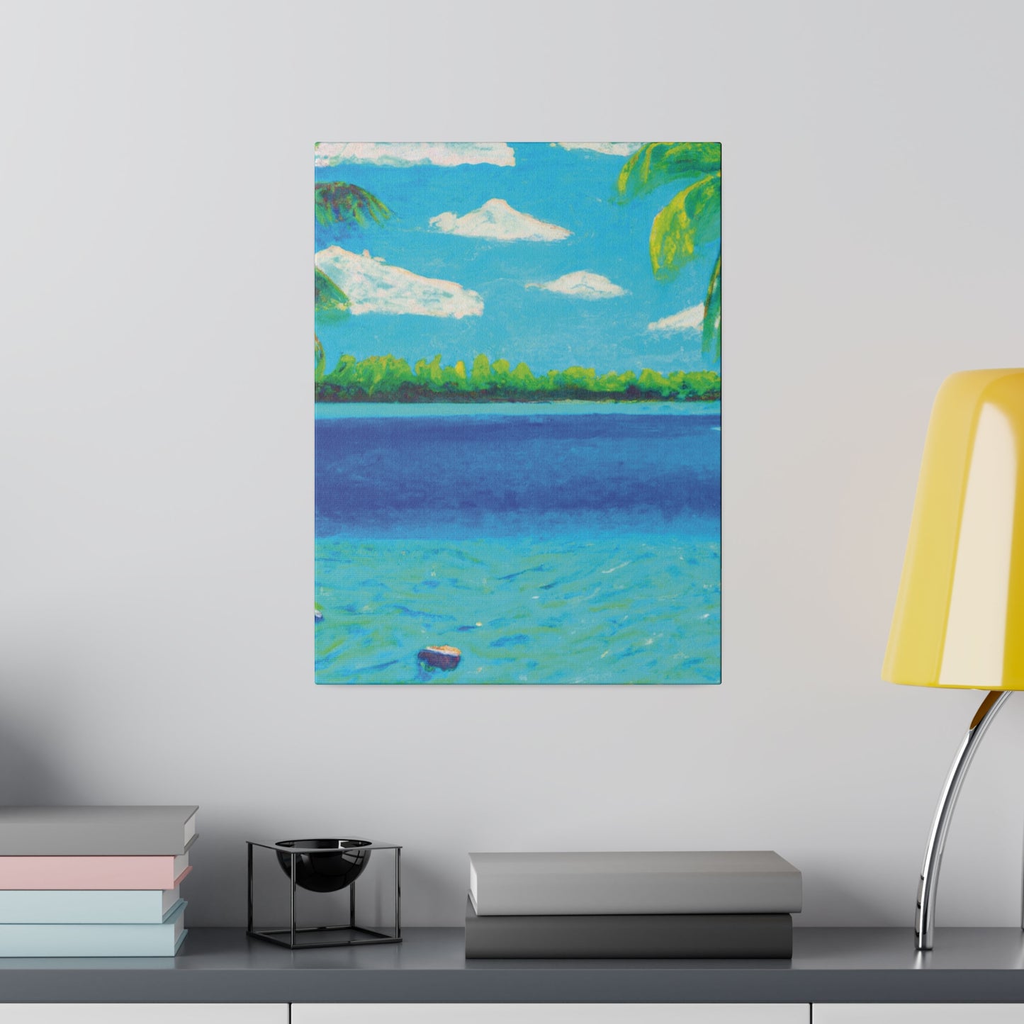 4513K - Bahamas Ocean Painting Print | Bahamas | Ocean | Beach | Poster | Home Decor | Wall Art | Canvas