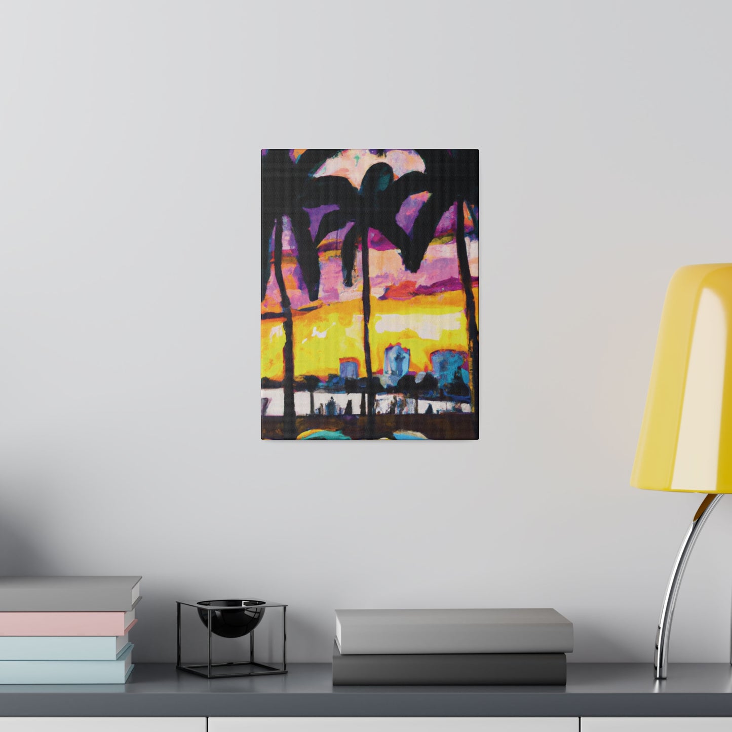 5162A - Miami Beach Sunset Painting Print | Miami | Beach | Sunset | Poster | Home Decor | Wall Art | Canvas