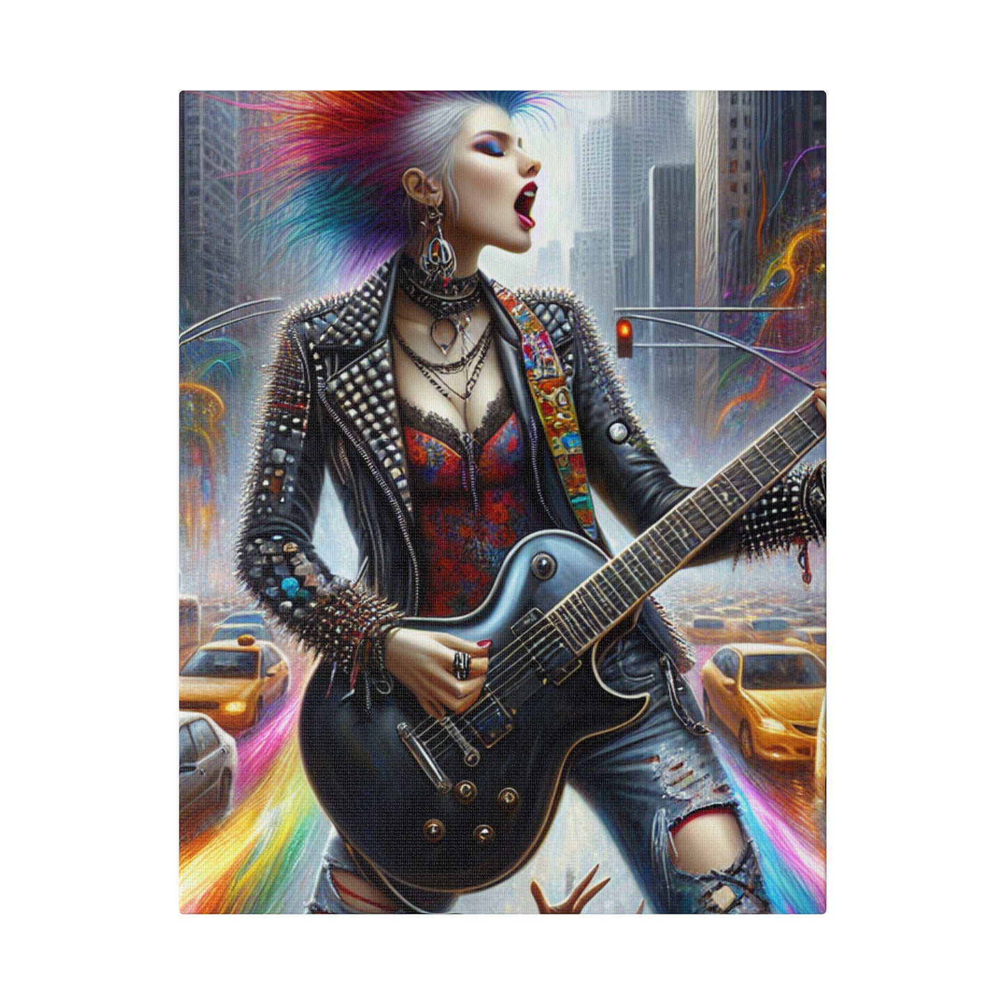 7301Z - Rockstar Oil Painting Style Print | Poster | Home Decor | Wall Art | Music Art | Canvas