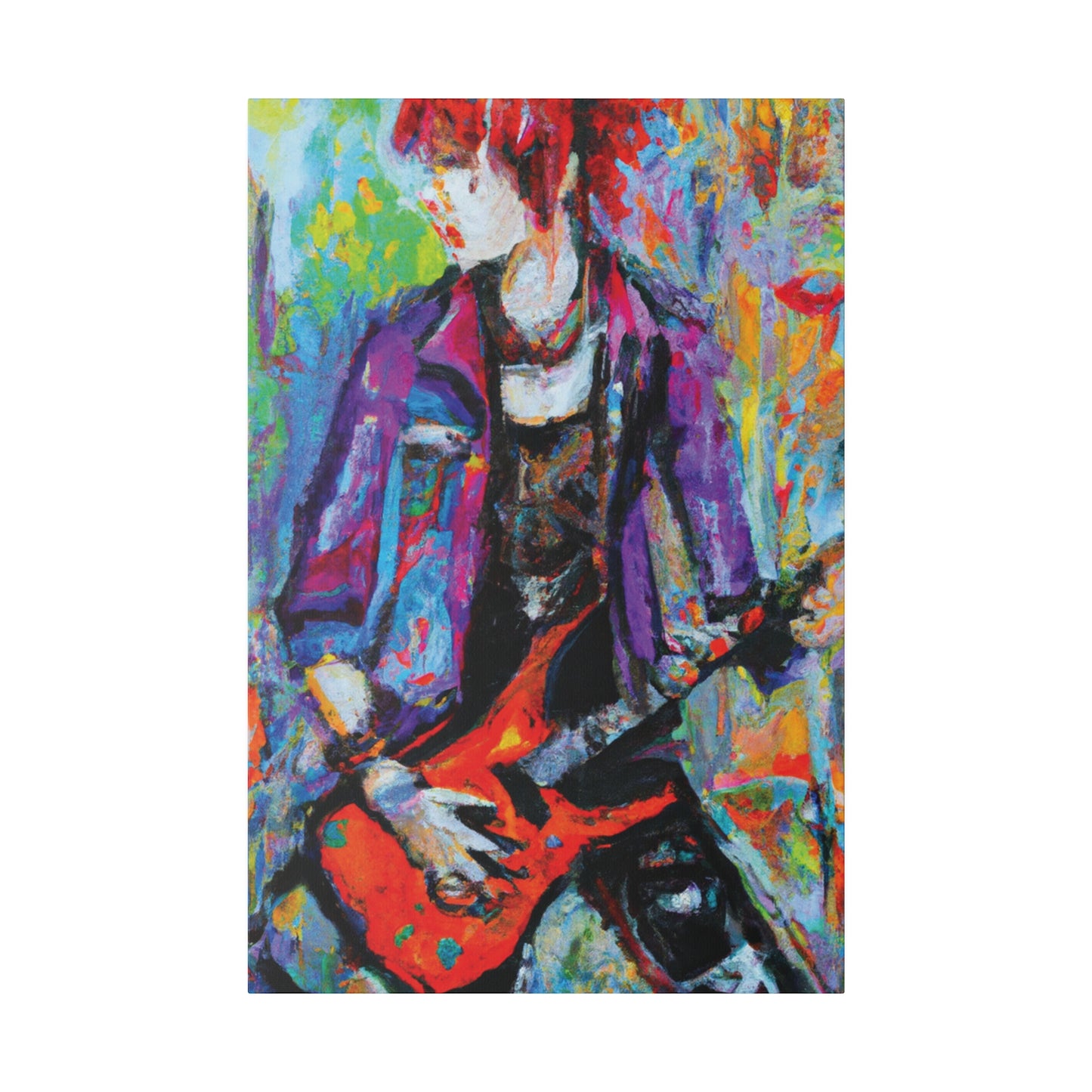 3123Q - Rockstar Oil Painting Style Print | Poster | Home Decor | Wall Art | Music Art | Canvas