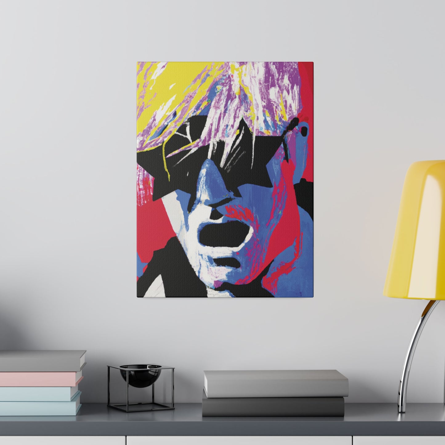 4837X - Rockstar Painting Print | Face | Abstract | Poster | Home Decor | Wall Art | Music Art | Canvas