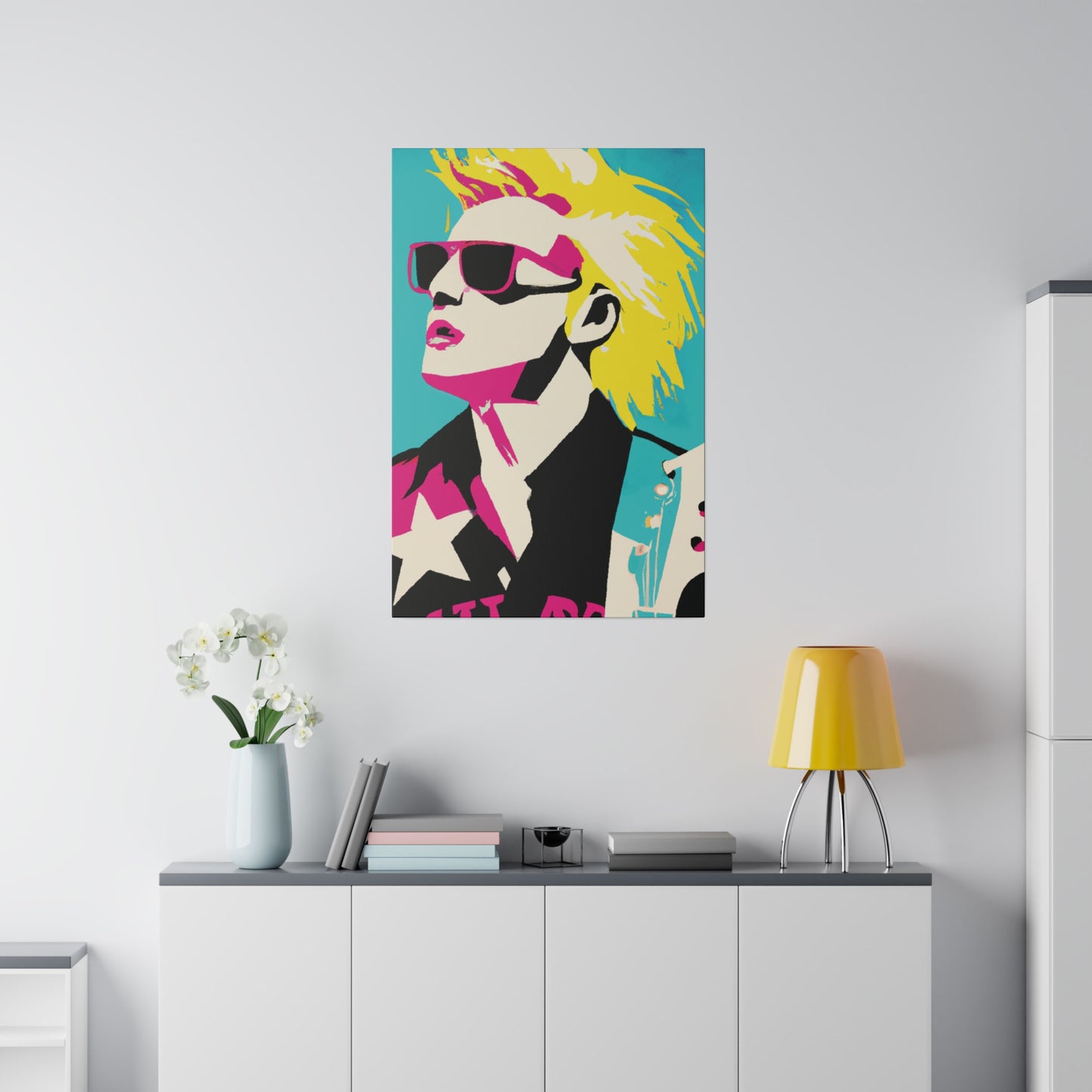 7309X - Rockstar Painting Print | Face | Abstract | Poster | Home Decor | Wall Art | Music Art | Canvas