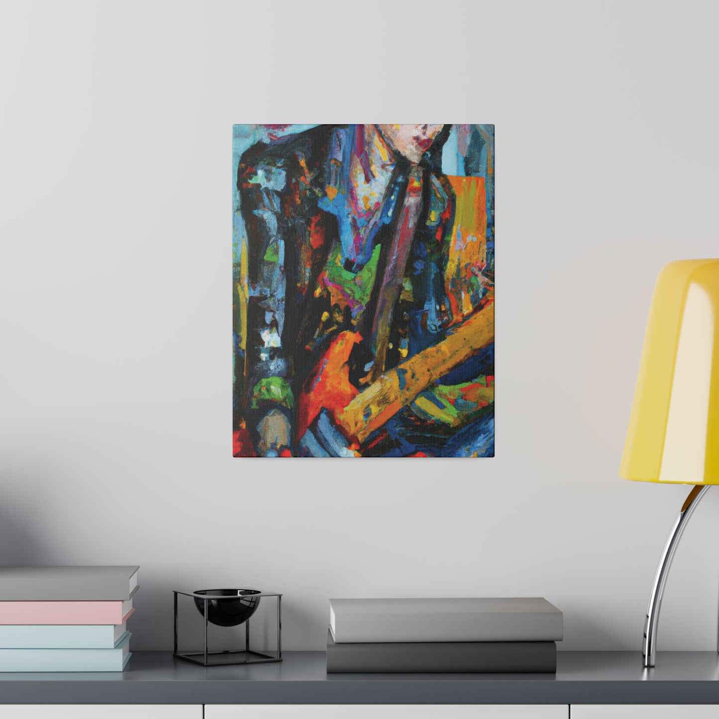 7893K - Rockstar Oil Painting Style Print | Poster | Home Decor | Wall Art | Music Art | Canvas