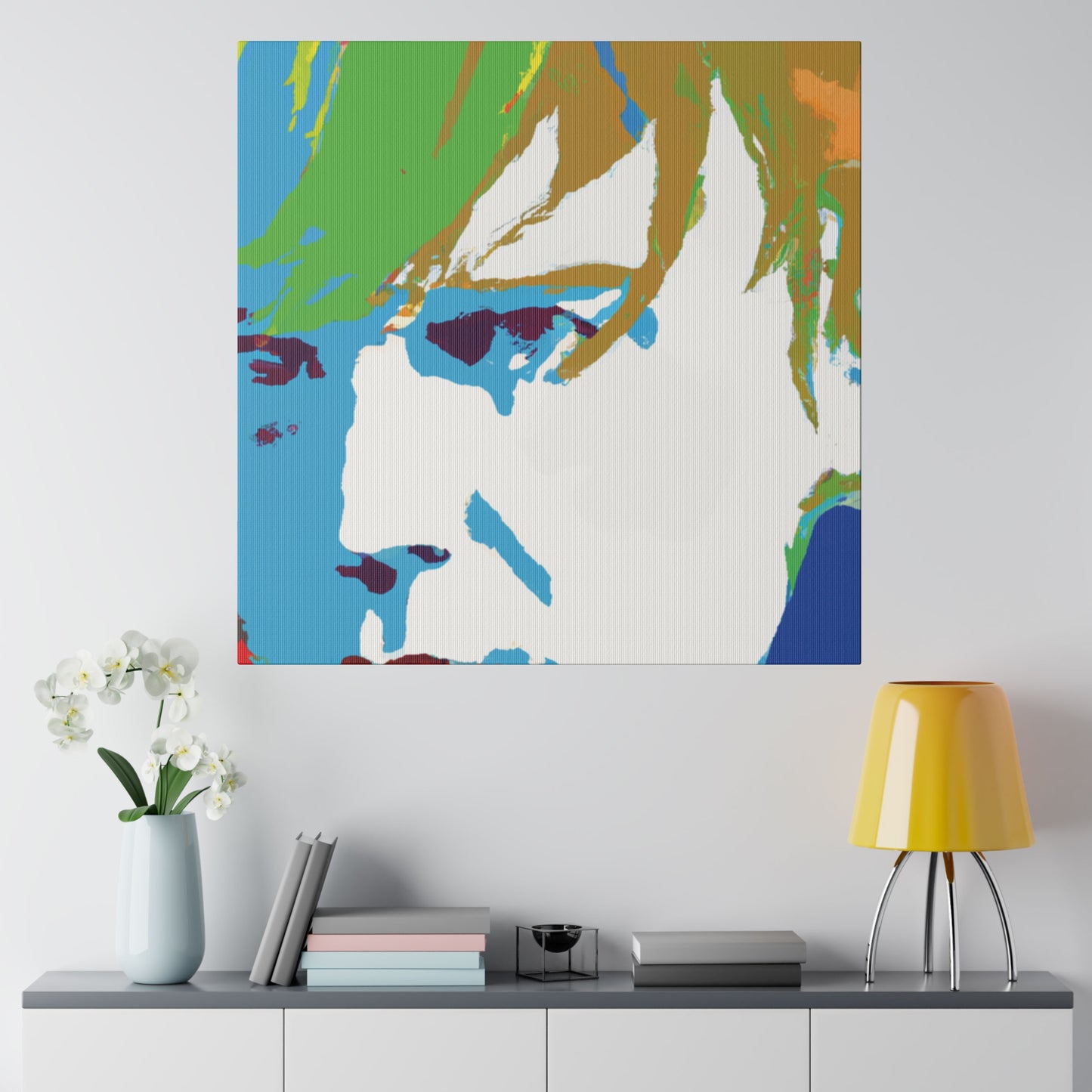 2179J - Rockstar Painting Print | Face | Abstract | Poster | Home Decor | Wall Art | Music Art | Canvas