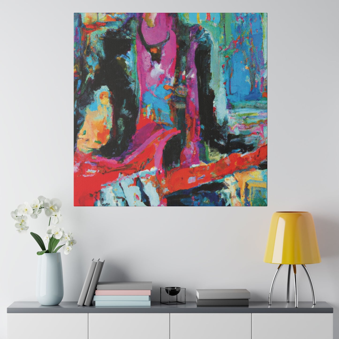 6159G - Rockstar Oil Painting Style Print | Poster | Home Decor | Wall Art | Music Art | Canvas