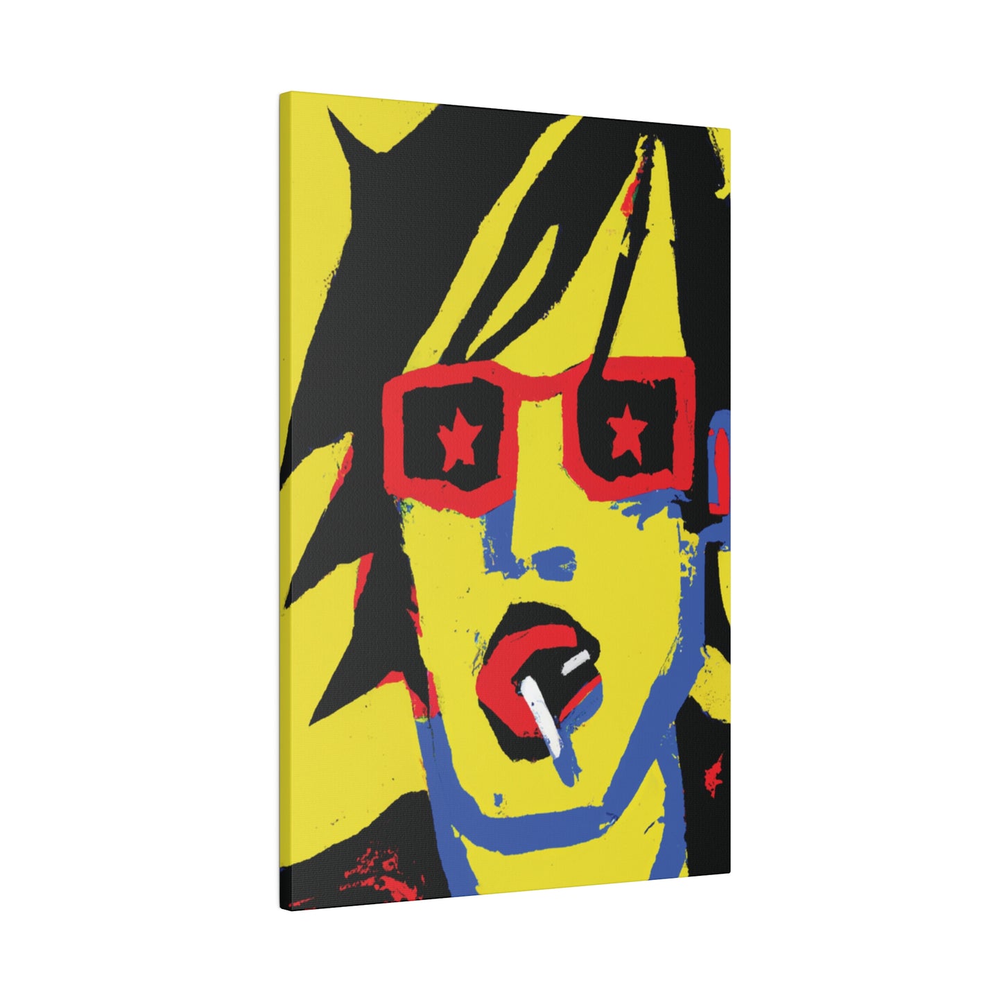 4745B - Rockstar Painting Print | Face | Abstract | Poster | Home Decor | Wall Art | Music Art | Canvas